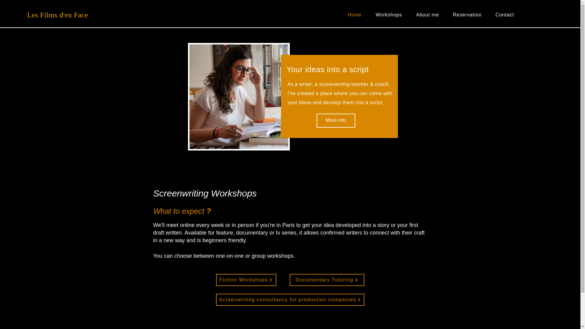 website screenshot of https://filmsdenface.com/