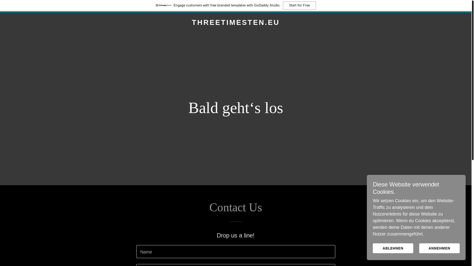 website screenshot of https://threetimesten.eu/