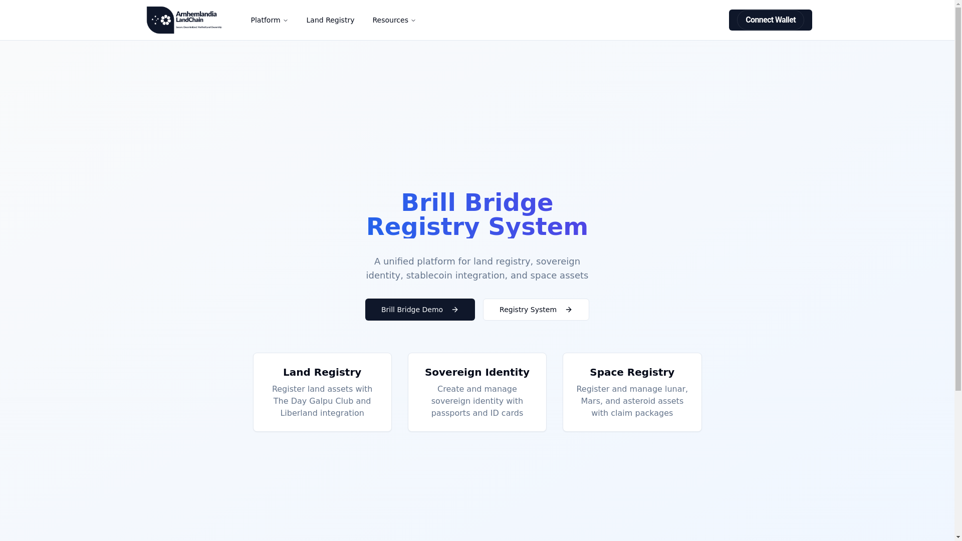 website screenshot of https://brillsovereign.com/