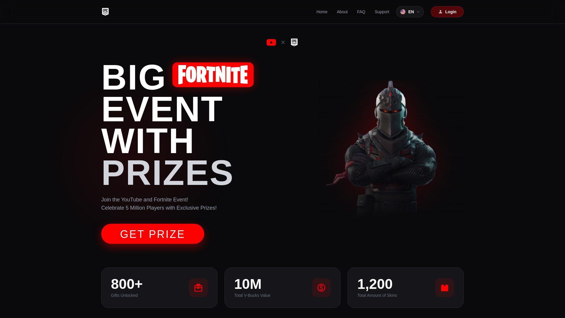 website screenshot of https://fortnite4plus.club/