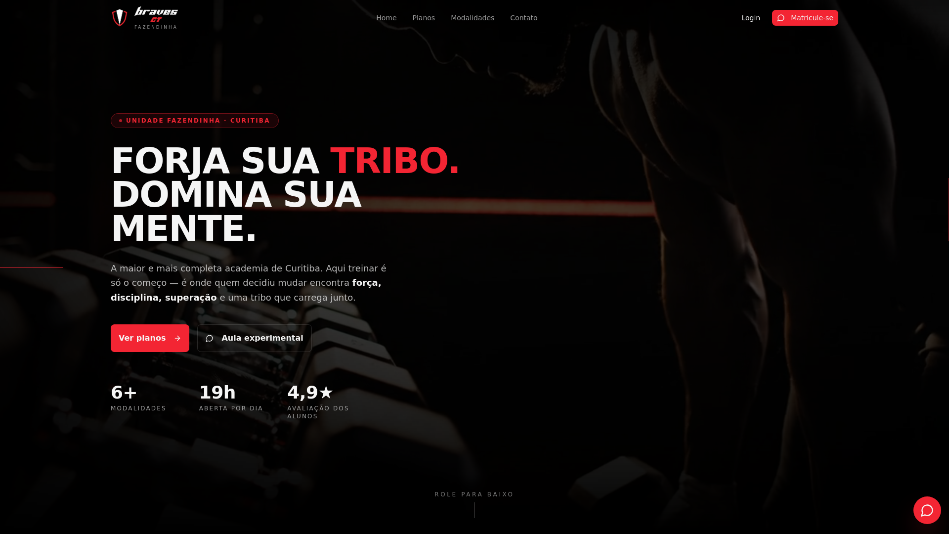 website screenshot of https://bravesfazendinha.com/