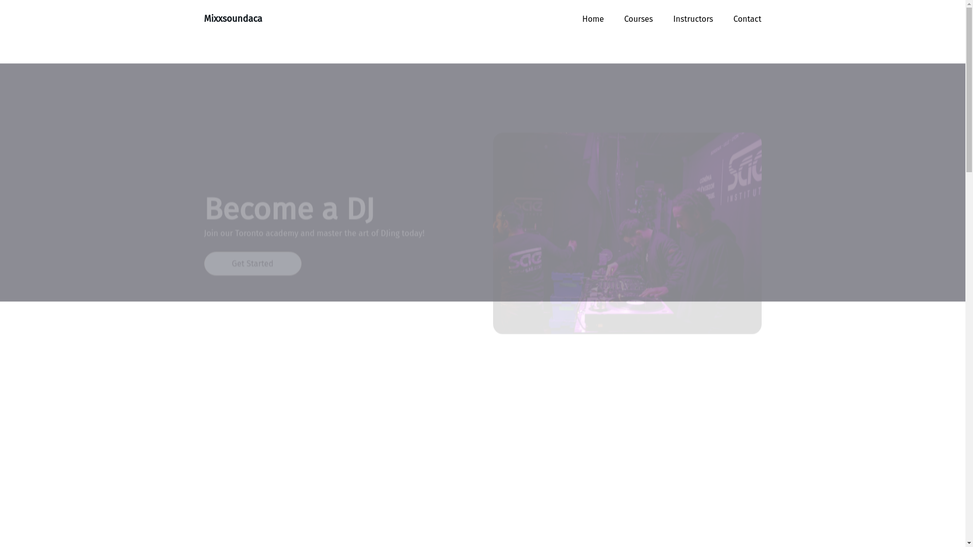 website screenshot of https://mixxsoundaca.ca/