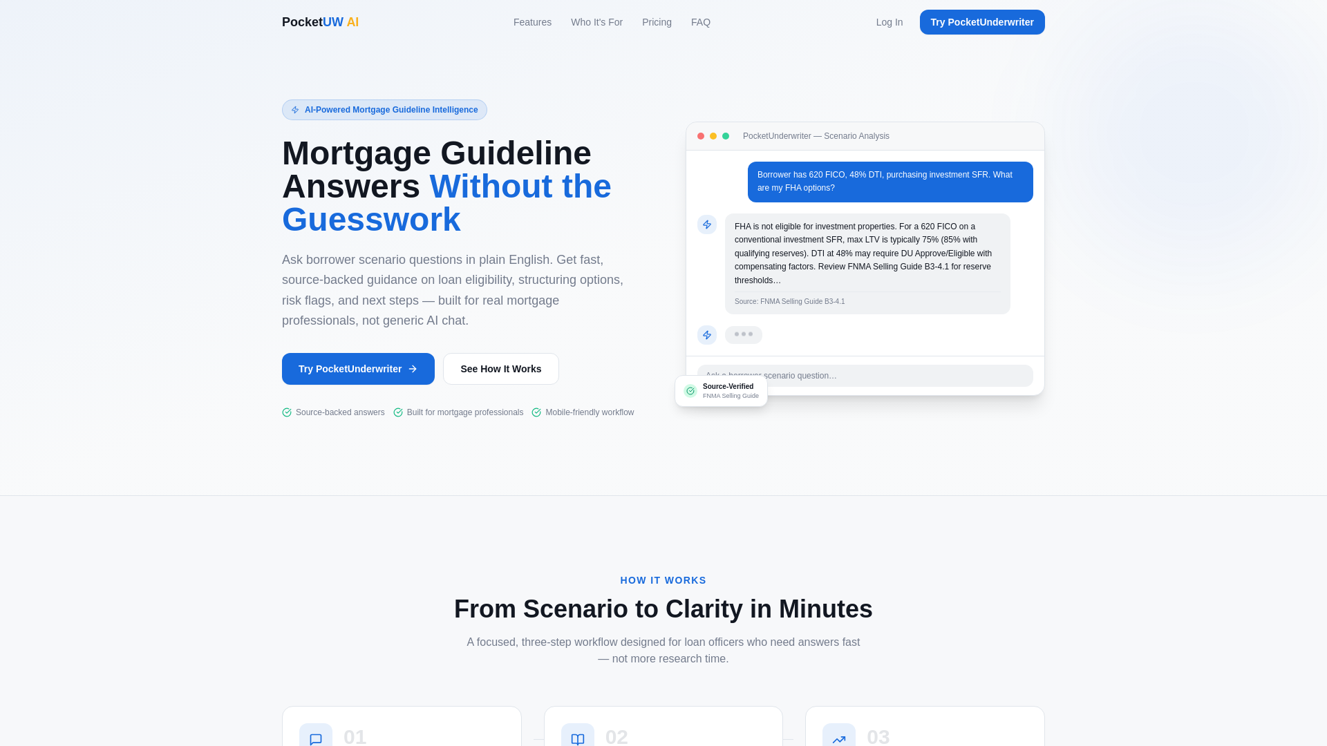 website screenshot of https://pocketunderwriter.ai