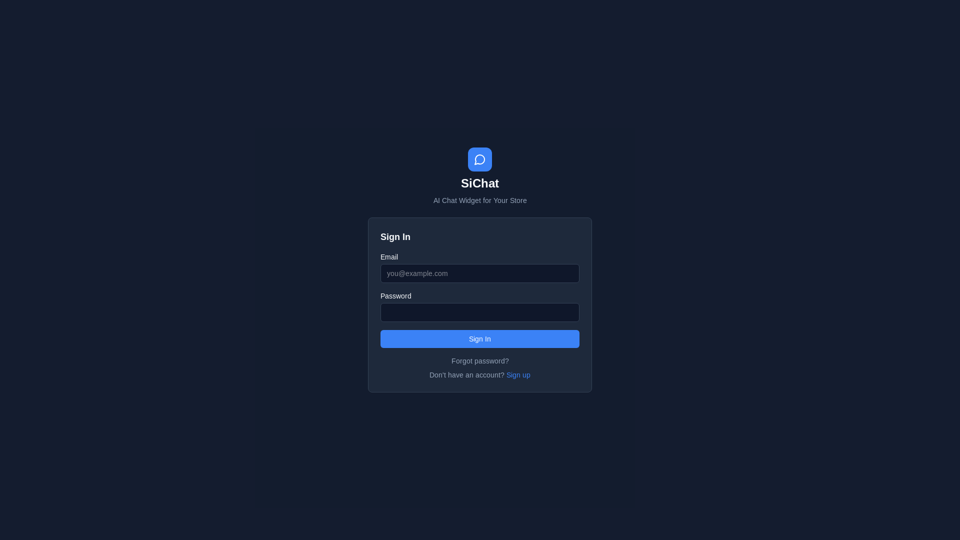 website screenshot of https://sichat-dashboard.pages.dev/