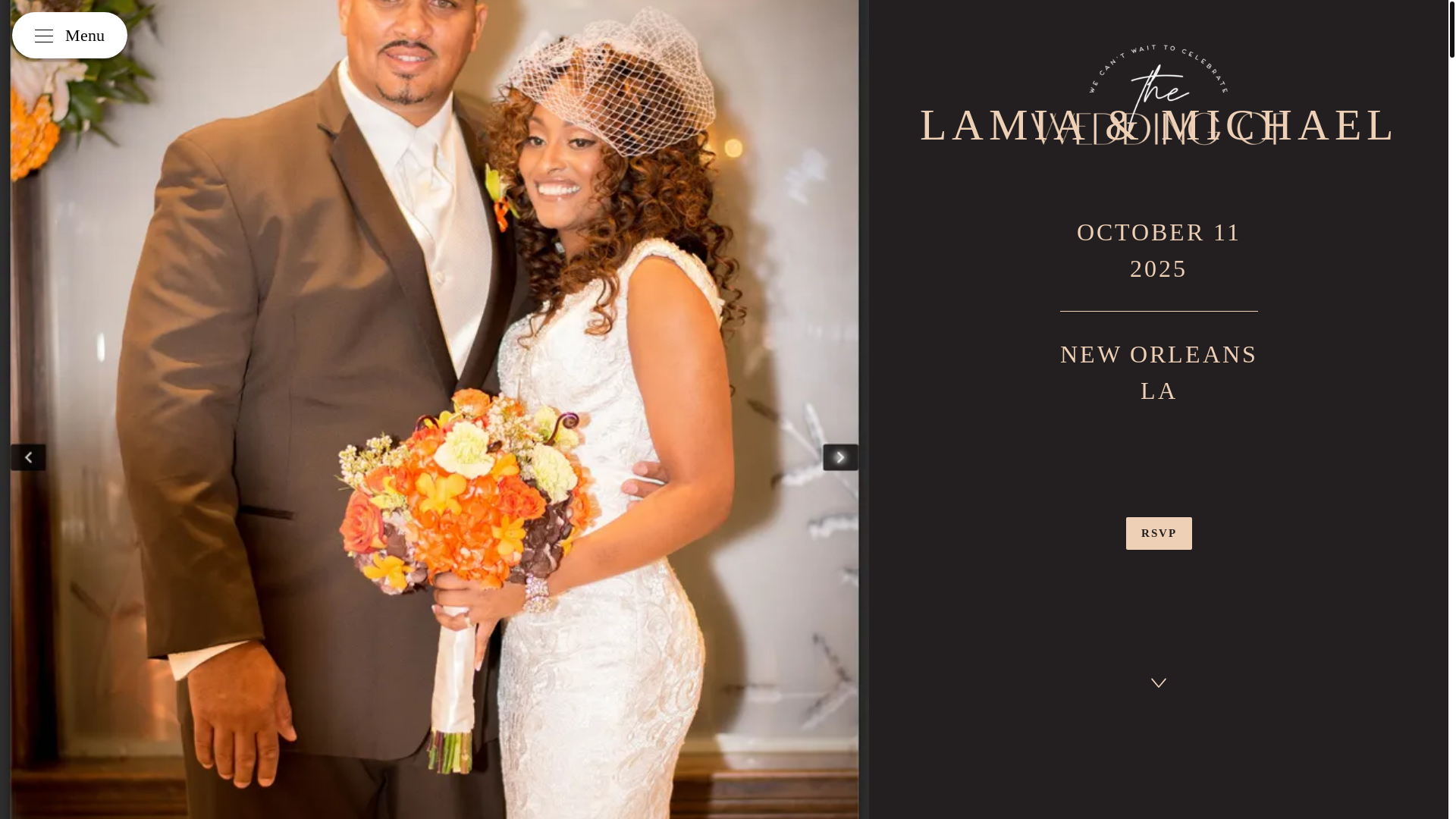 website screenshot of https://lamiaandmichael2025.com/