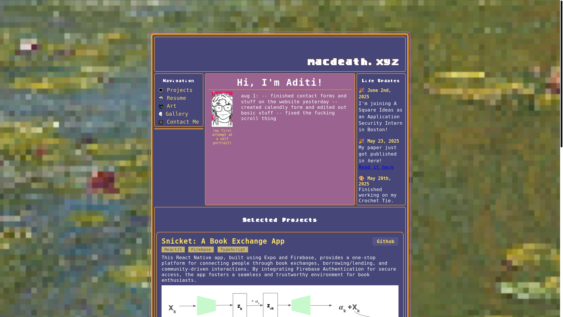 website screenshot of https://website-aditi.pages.dev/