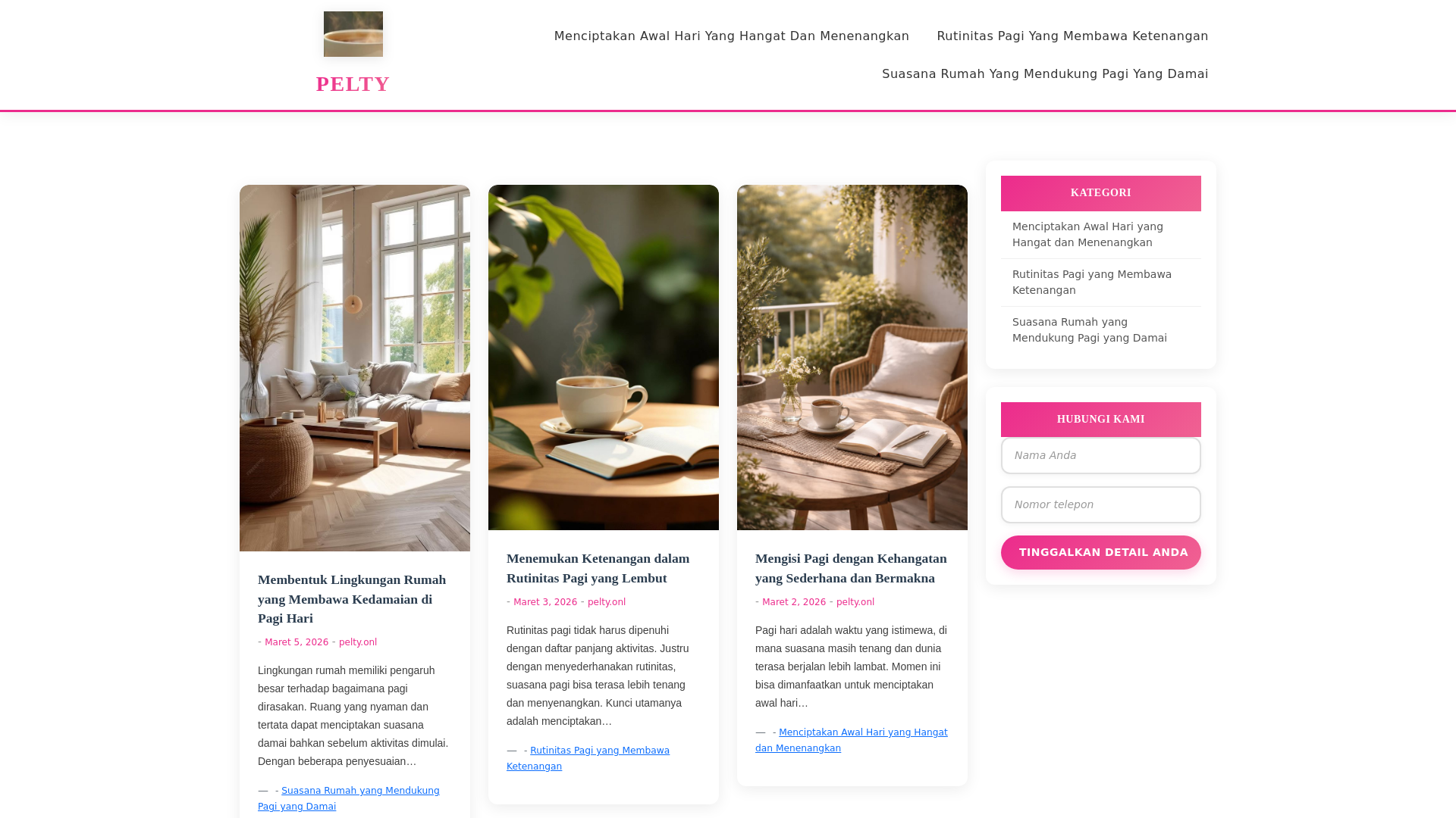website screenshot of https://pelty.onl