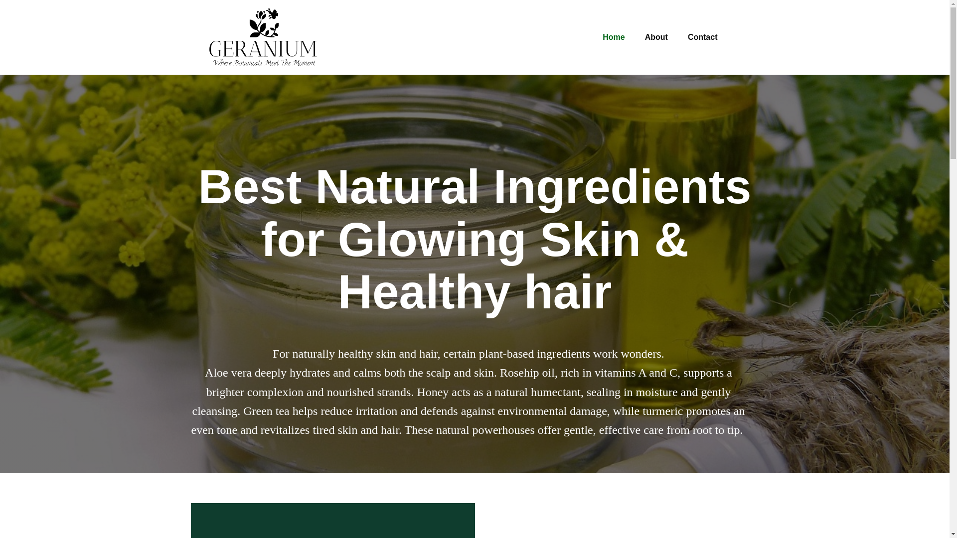 website screenshot of https://geranium-care.com/