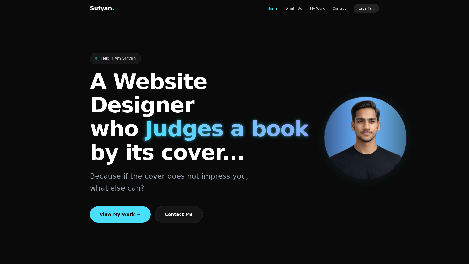 website screenshot of https://muhammadsufyan.online/