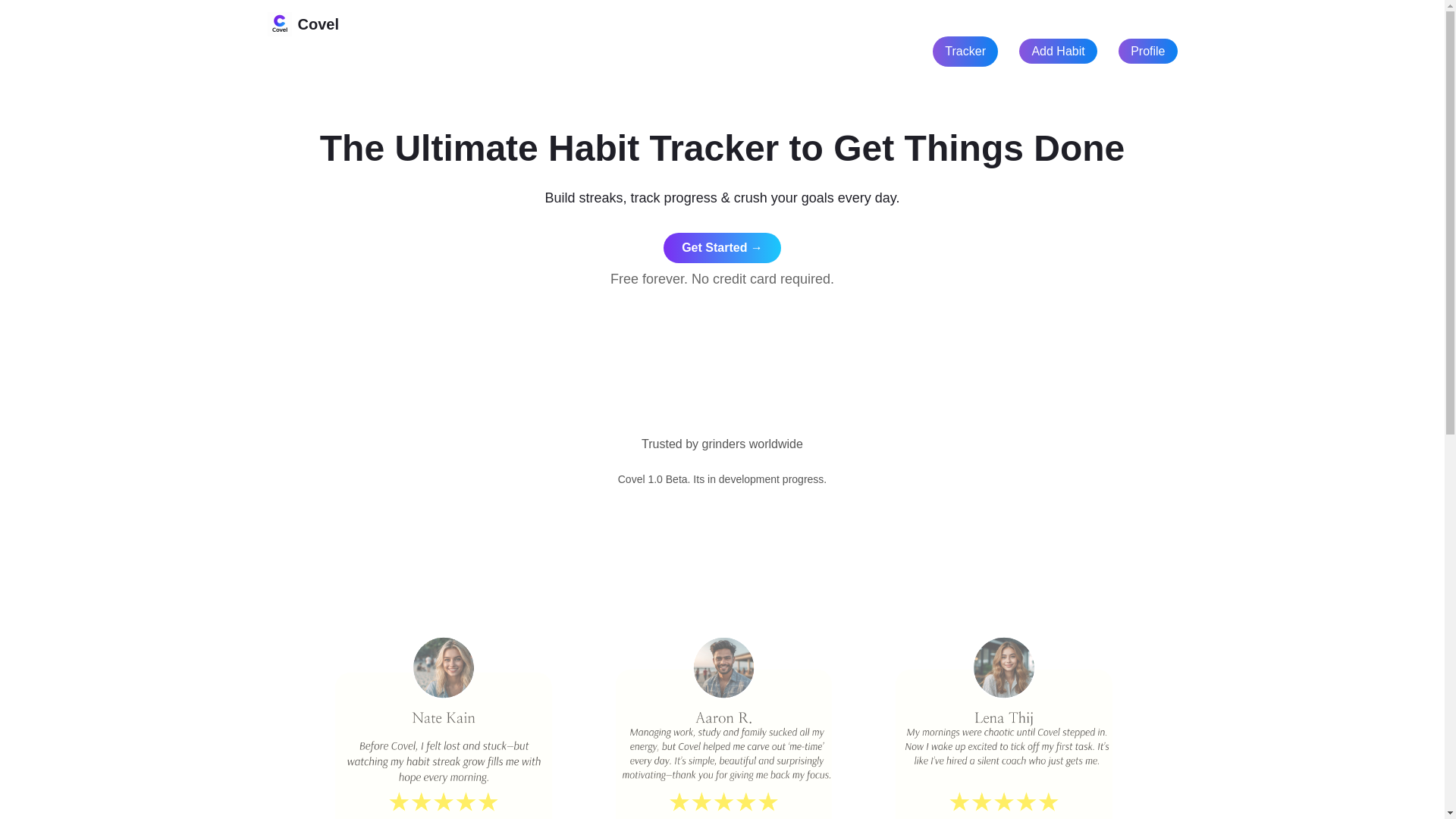 website screenshot of https://covel.site/