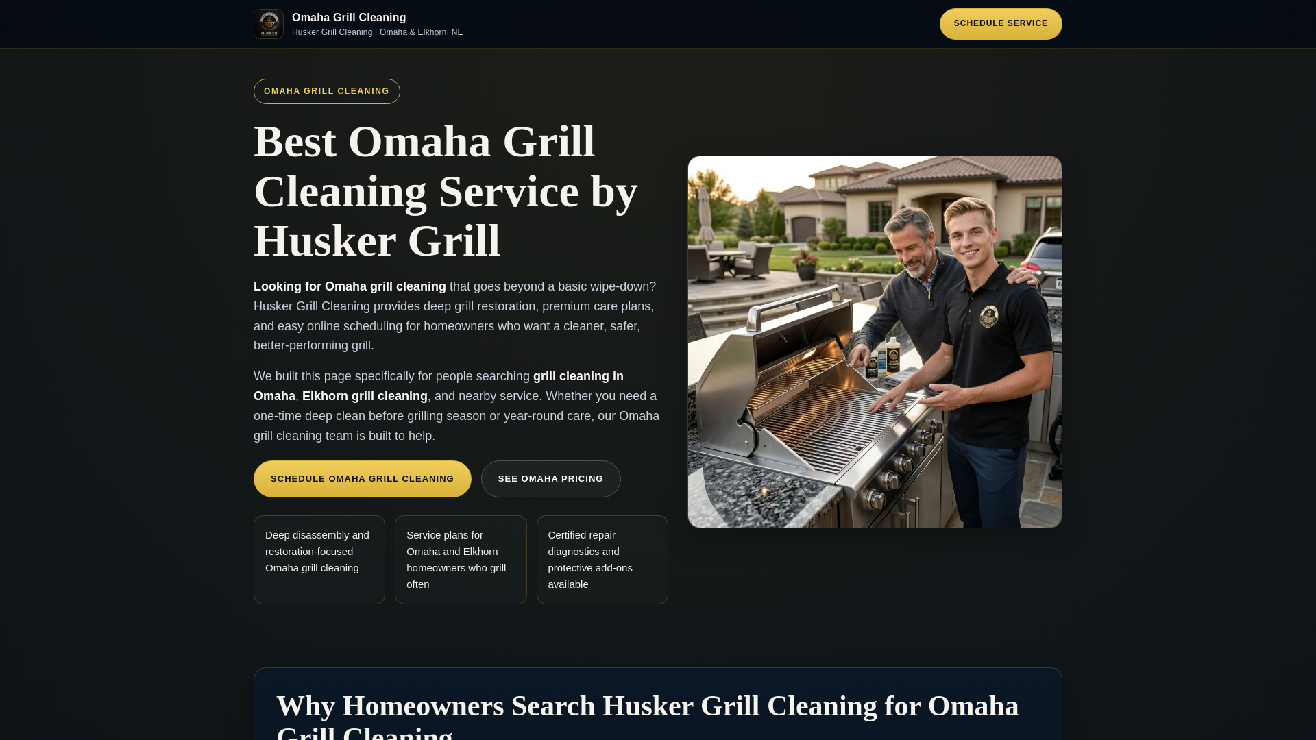 website screenshot of https://omahagrillcleaning.company/