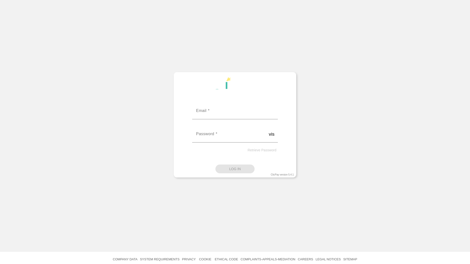 website screenshot of https://clicpay.it/