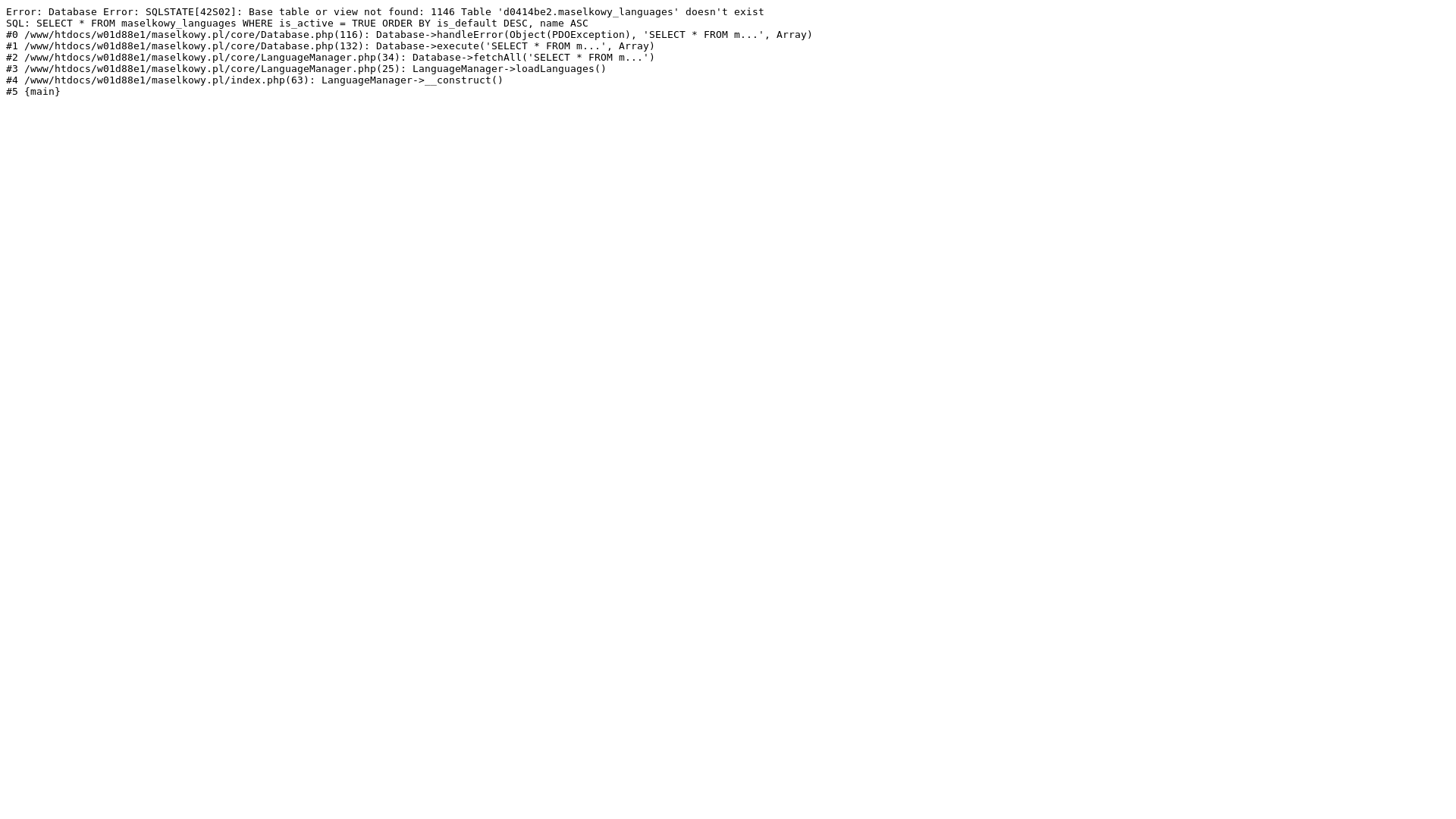 website screenshot of https://xn--masekowy-9ob.pl/