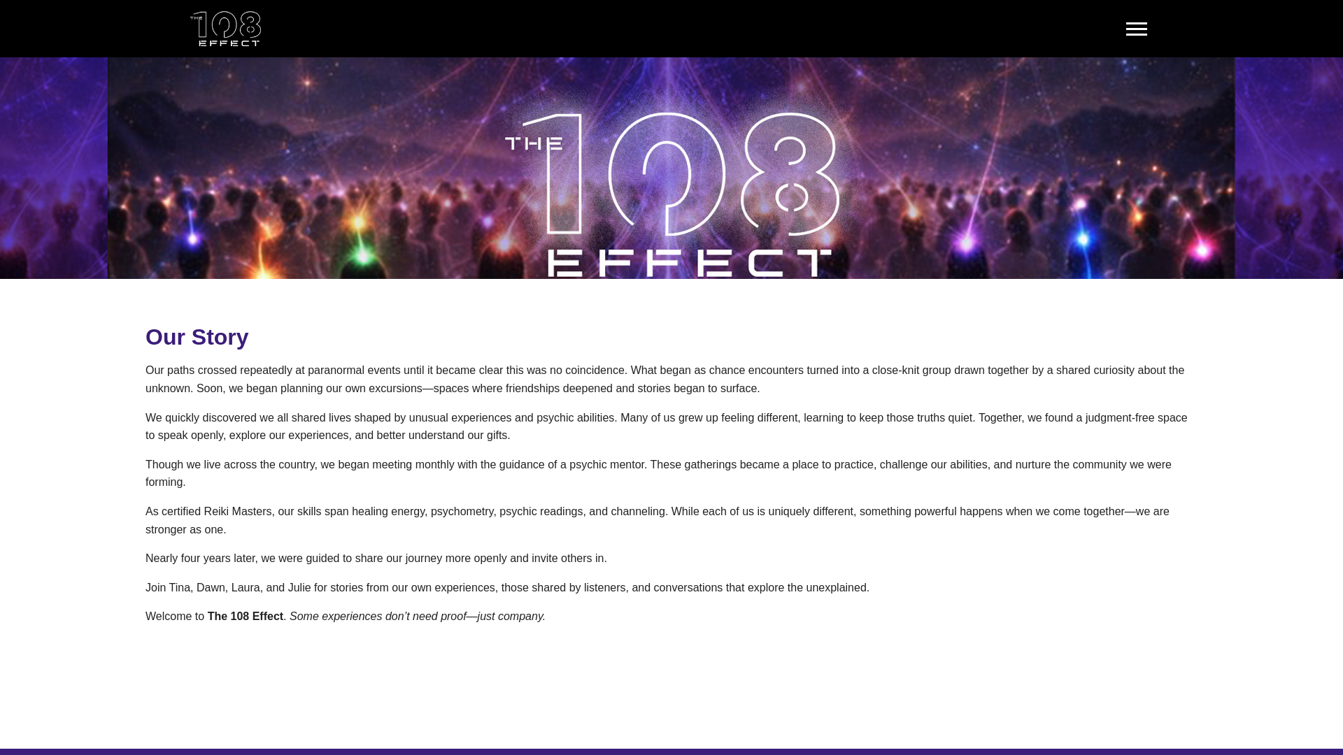 website screenshot of https://the108effect.com