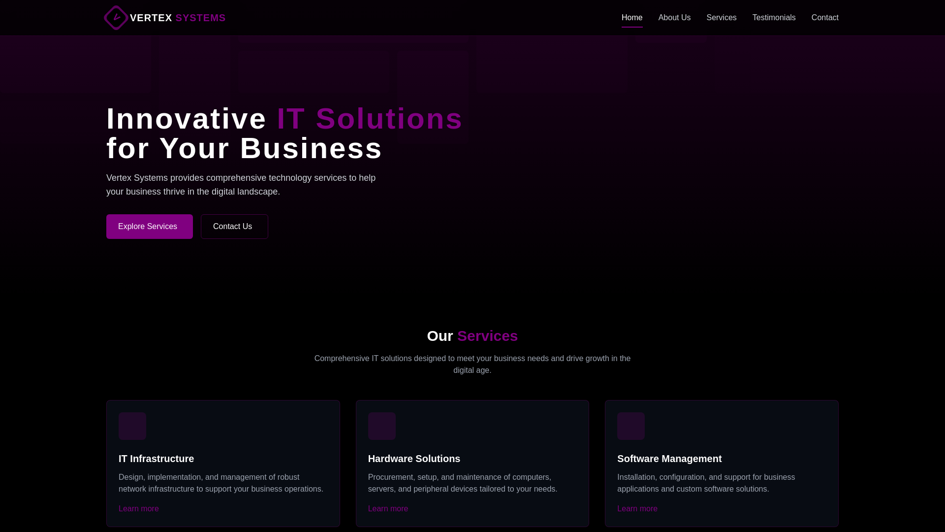 website screenshot of https://vertexportal.pages.dev/