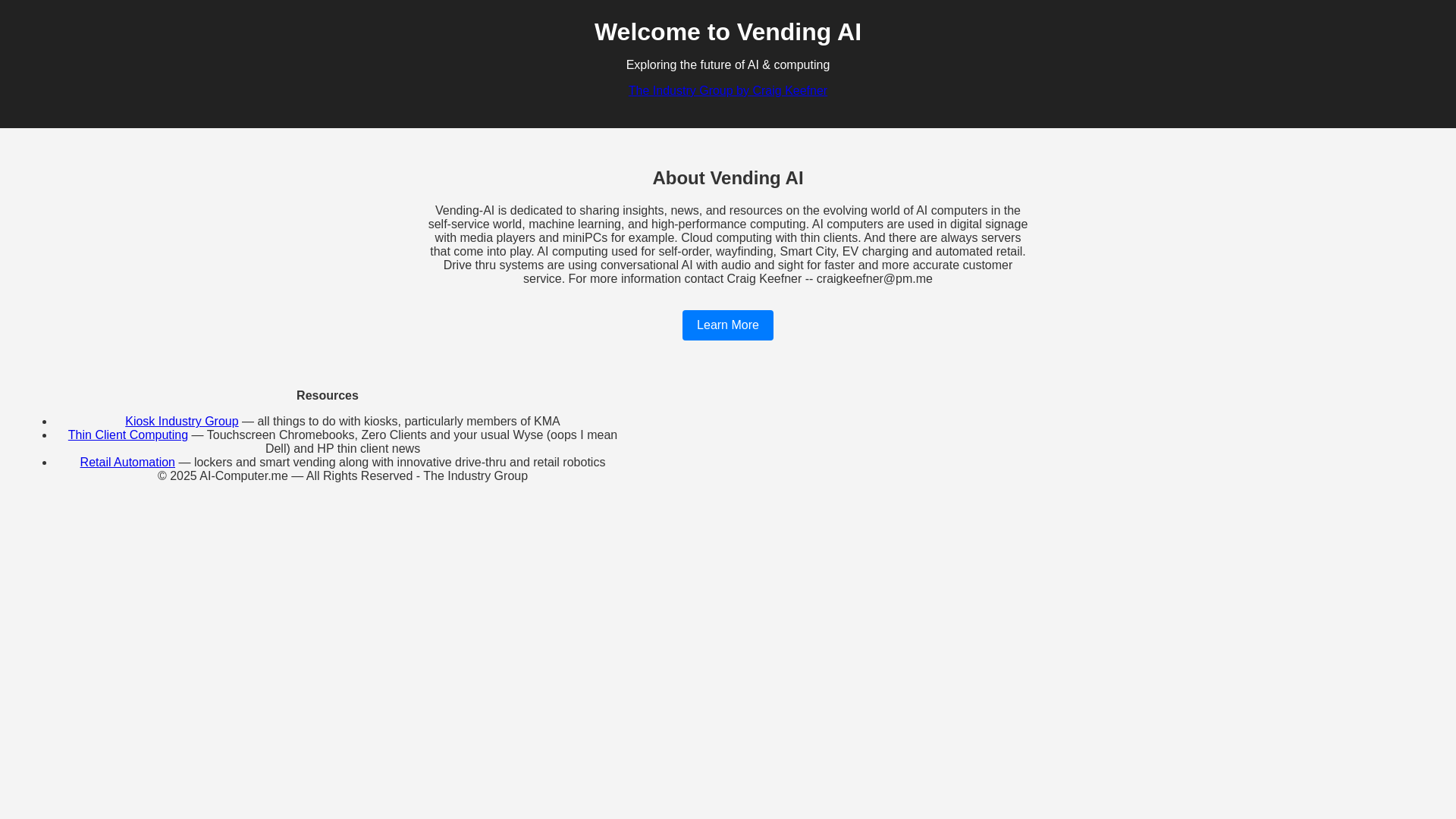 website screenshot of https://vending-ai.pages.dev/