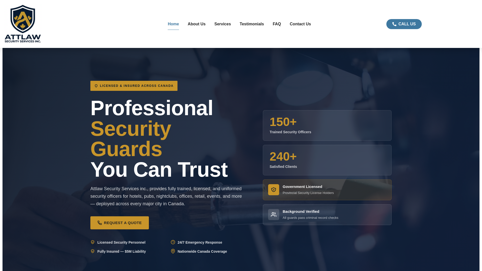 website screenshot of https://attlawsecurityservices.com
