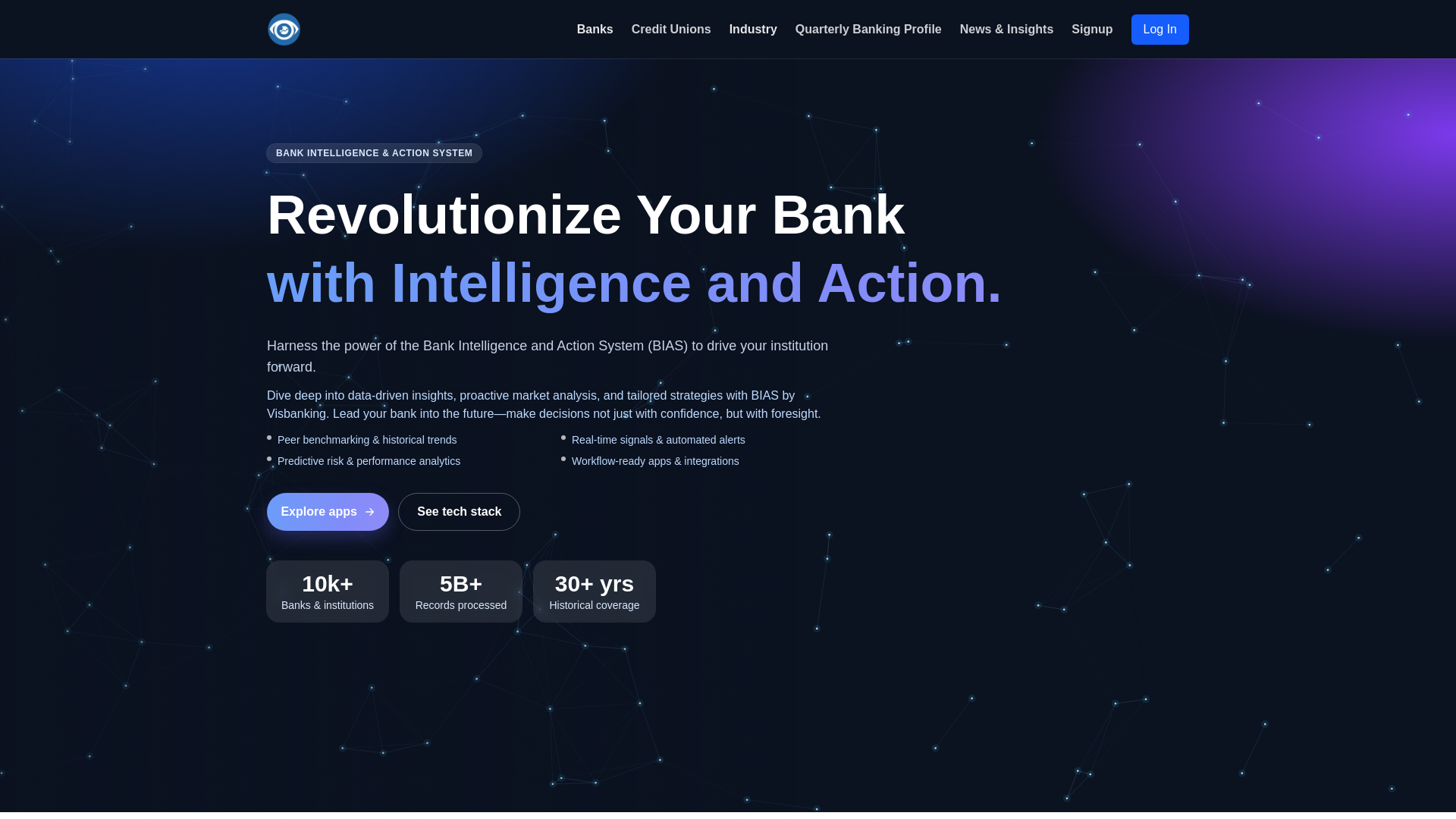 website screenshot of https://visbanking.com/