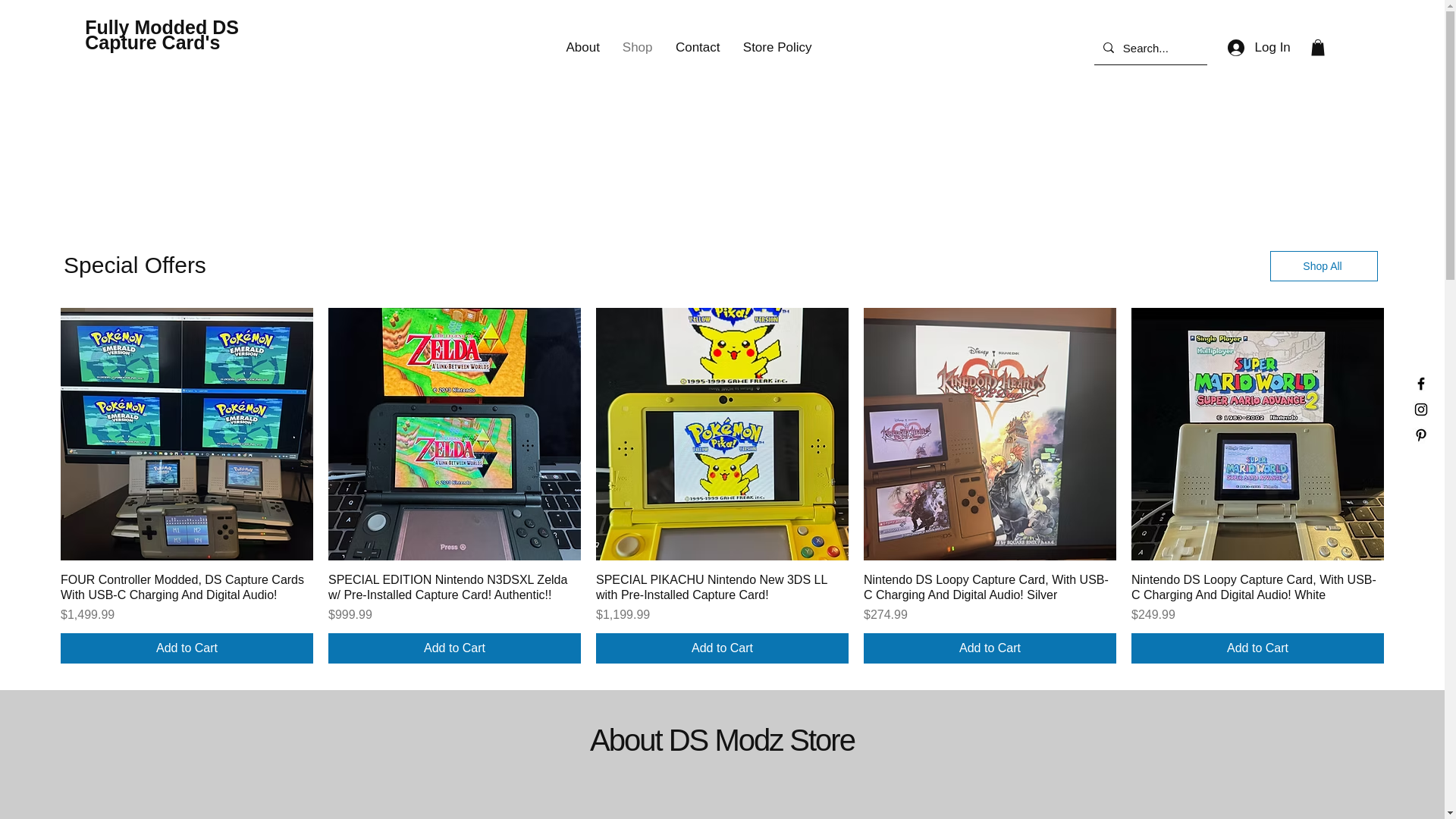 website screenshot of https://dsmodstore.com/