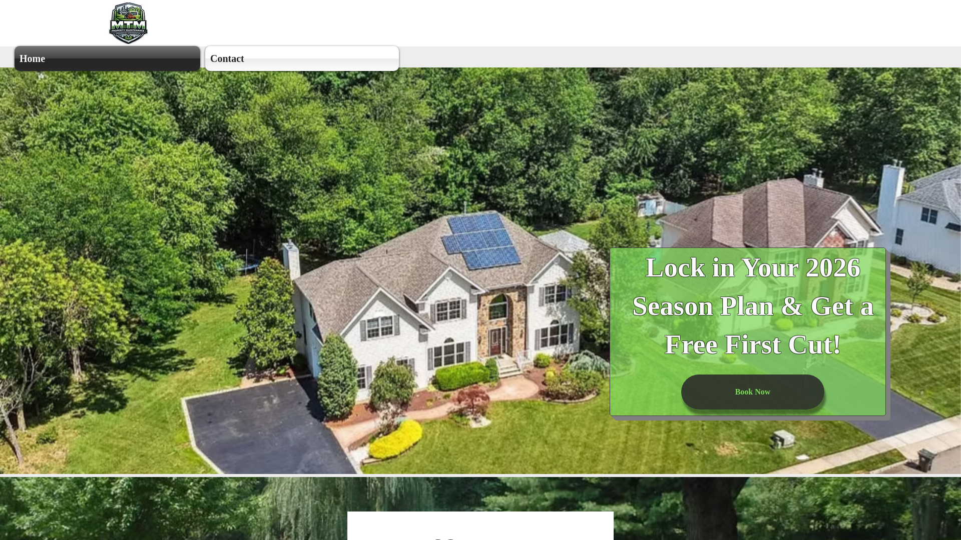 website screenshot of https://mtmlawn.com/