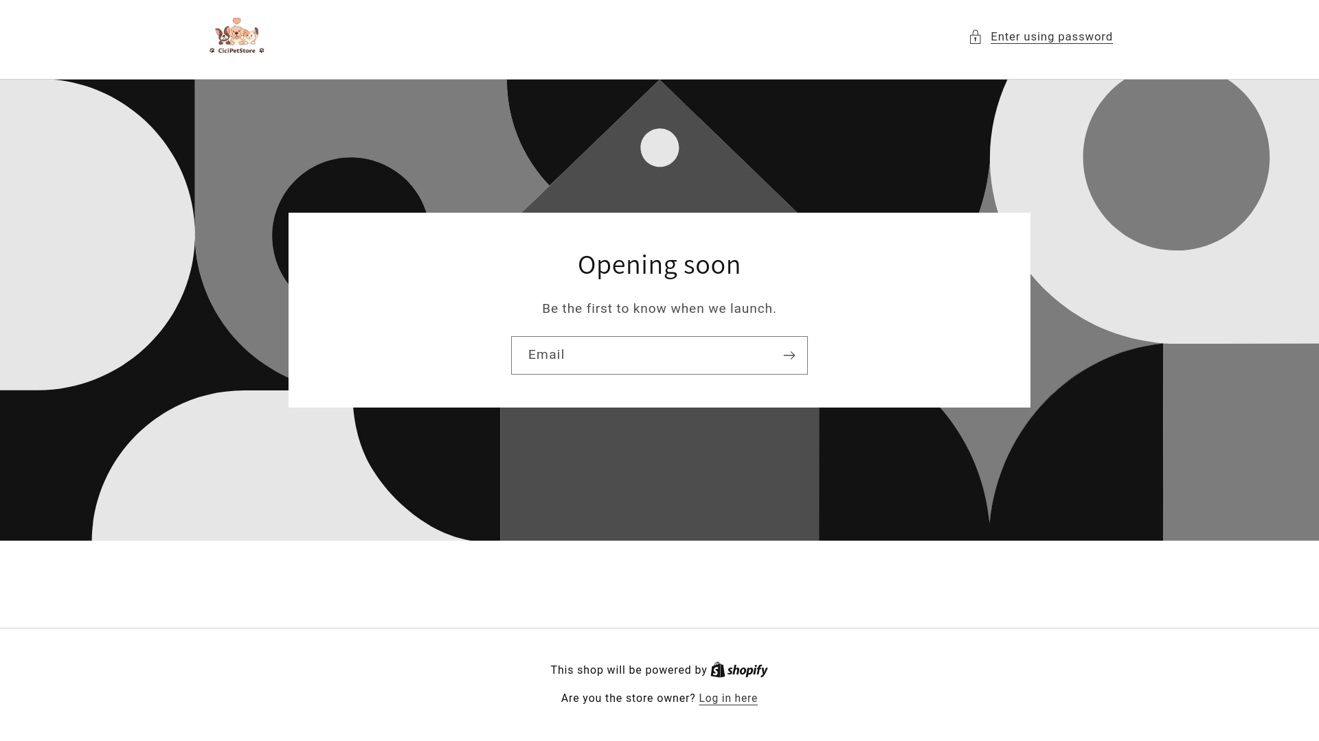 website screenshot of https://cicipetstore.com/