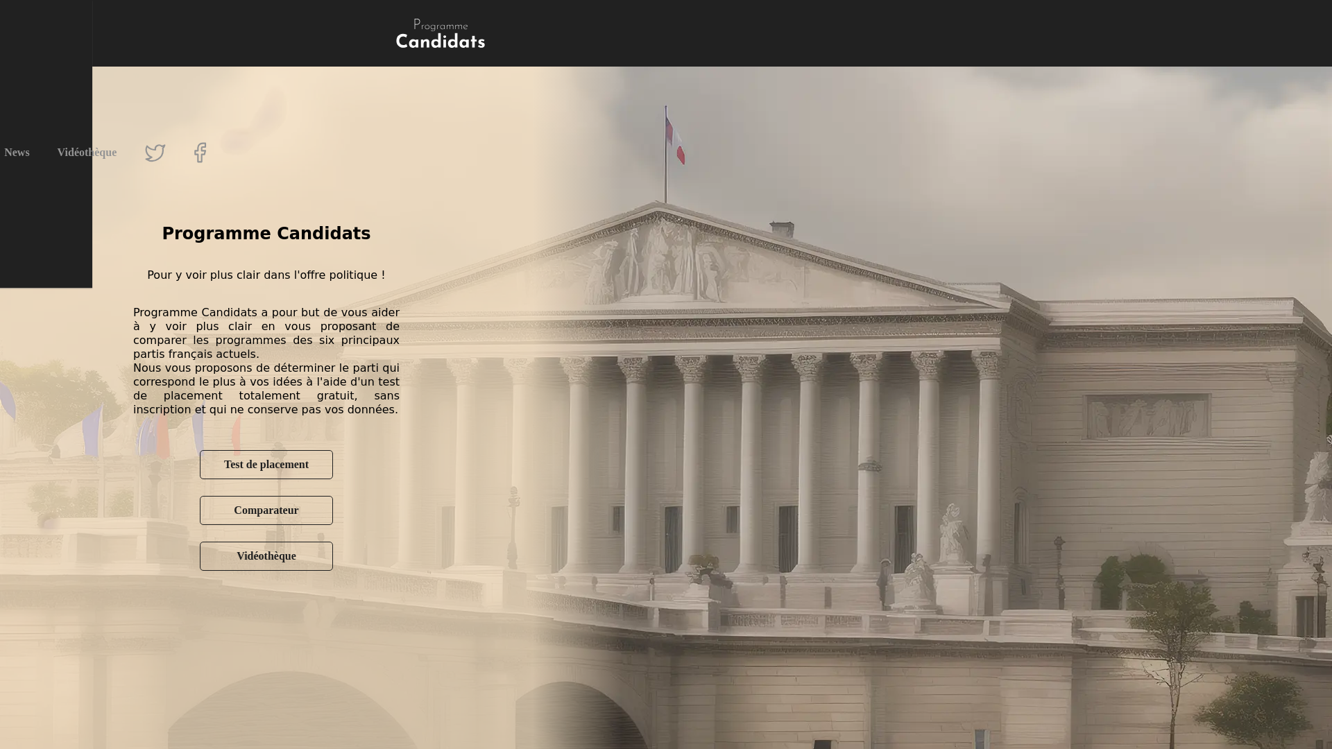 website screenshot of https://programme-candidats.pages.dev/