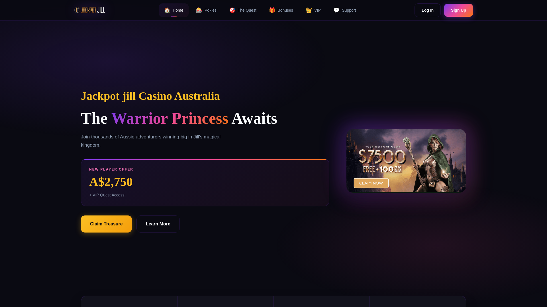 website screenshot of https://jackpotjill.app/