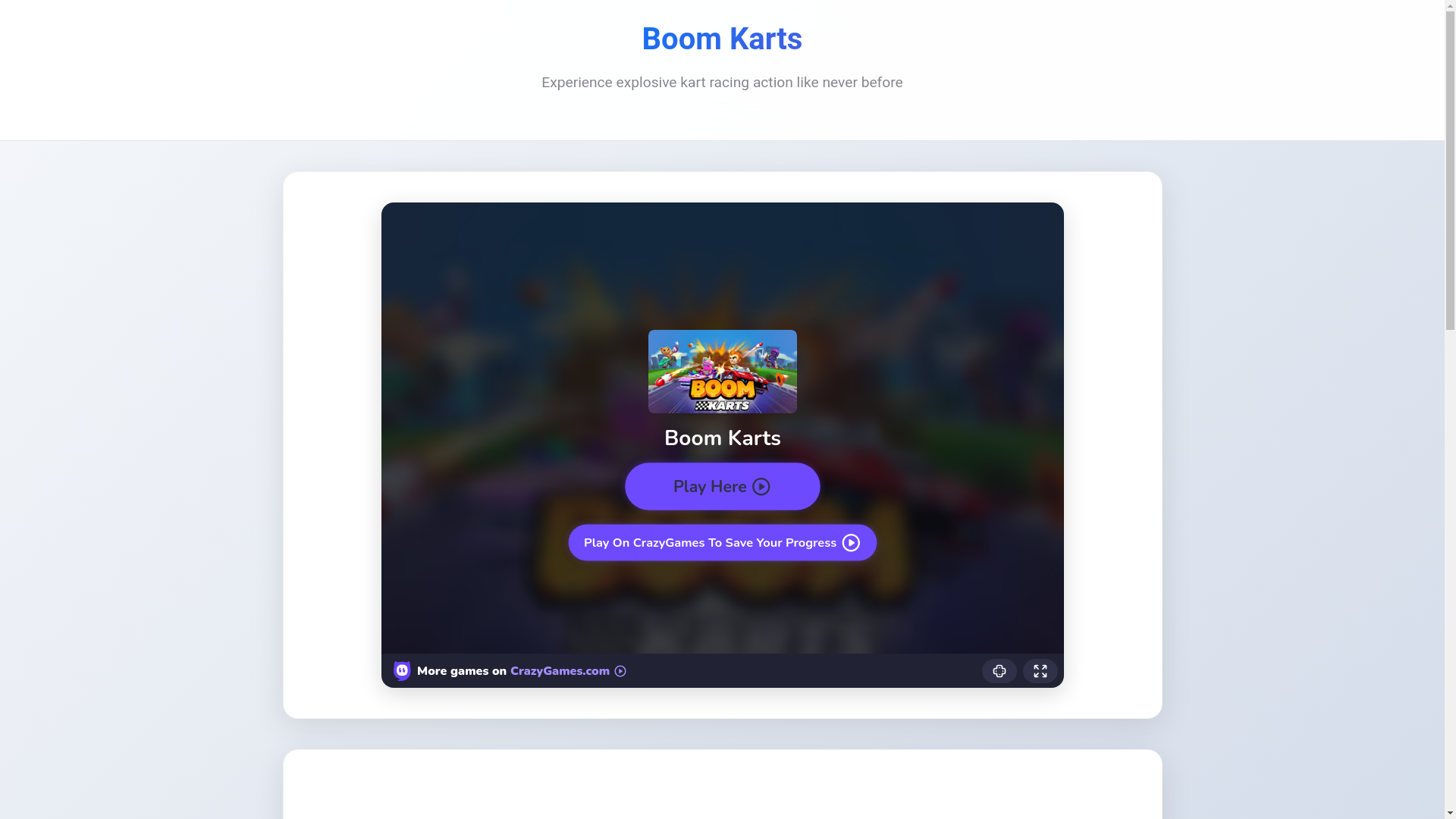 website screenshot of https://boomkarts.pages.dev/