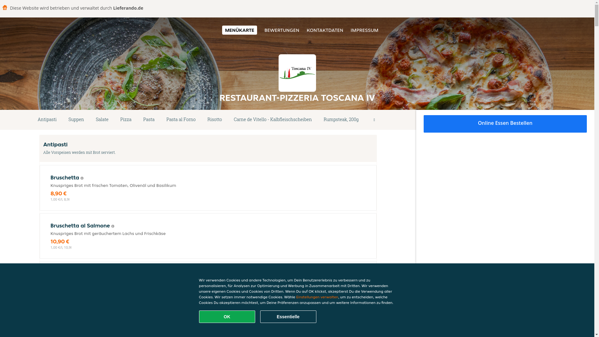 website screenshot of https://restaurant-pizzeriatoscanaiv-badherrenalb.de/