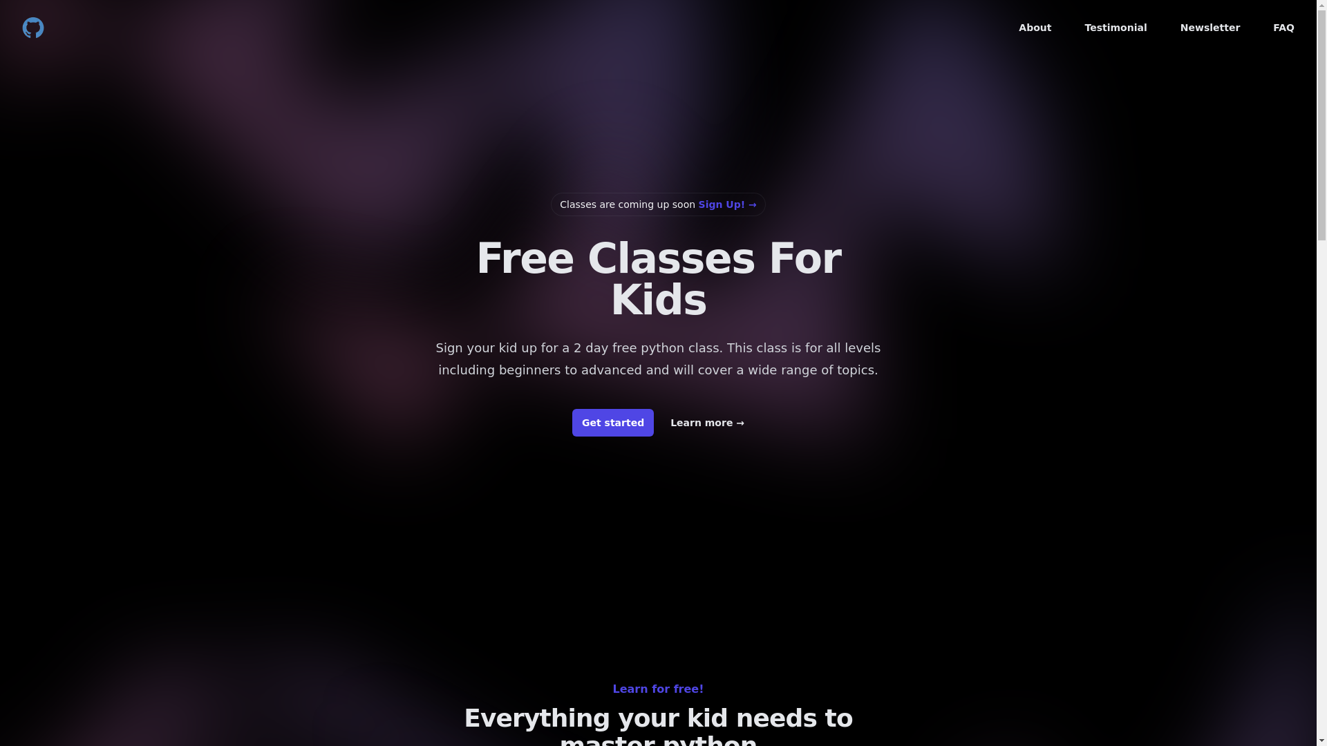 website screenshot of https://freeclasswebsite.pages.dev/