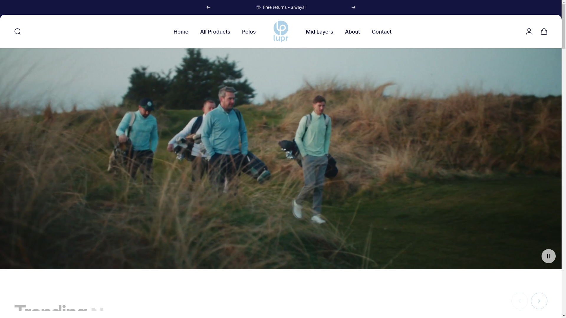 website screenshot of https://luprgolf.shop/