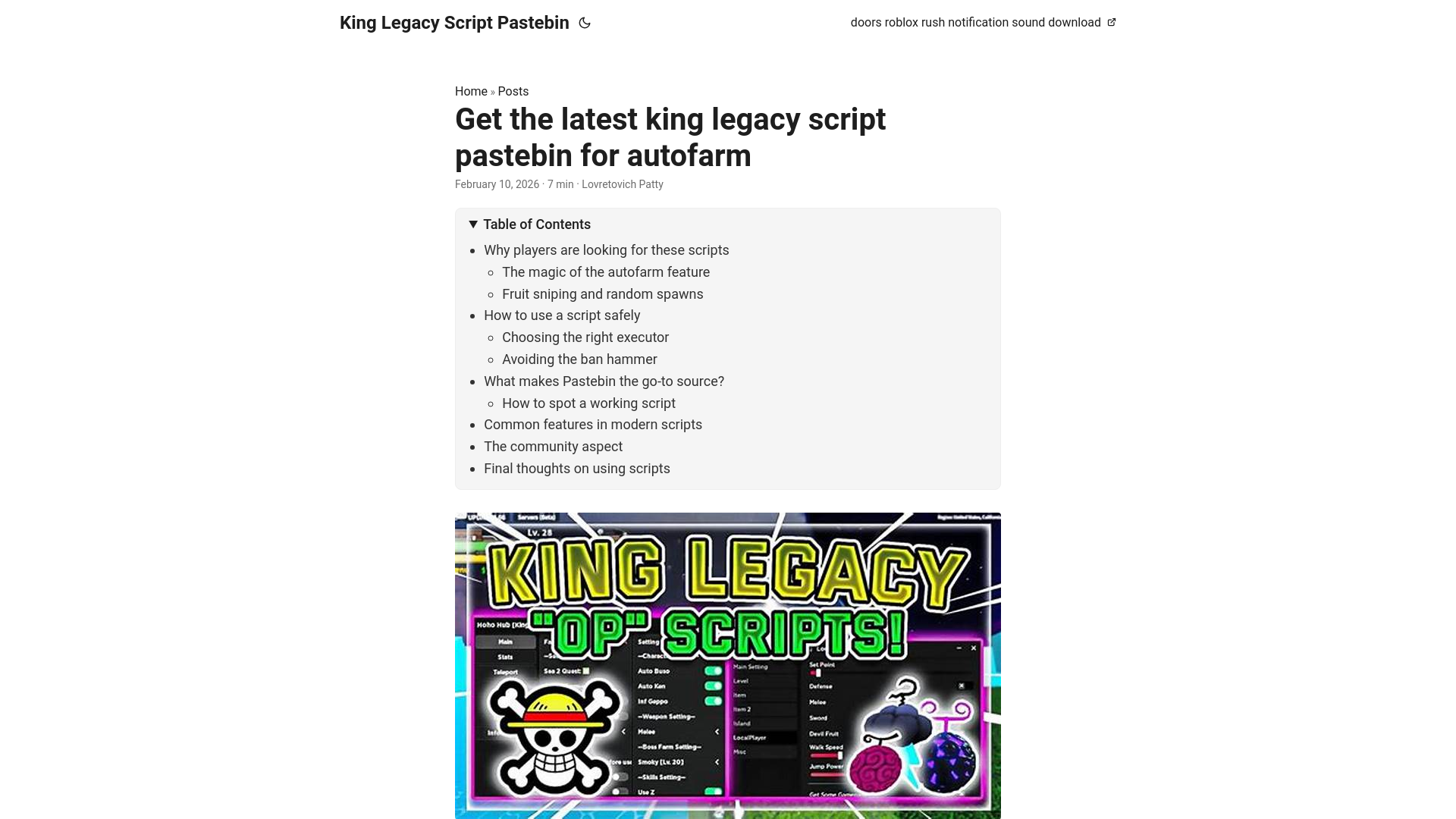 website screenshot of https://king-legacy-script-pastebin.pages.dev/