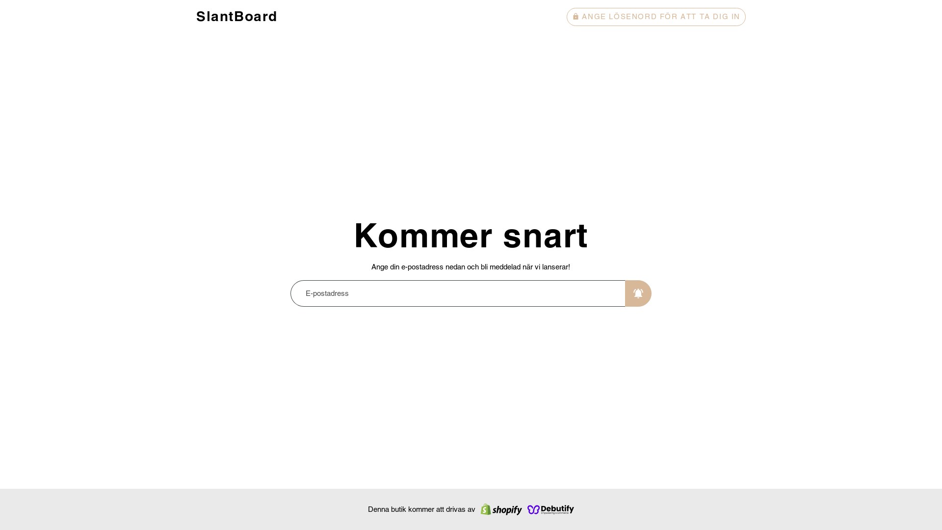 website screenshot of https://slantboard.se/