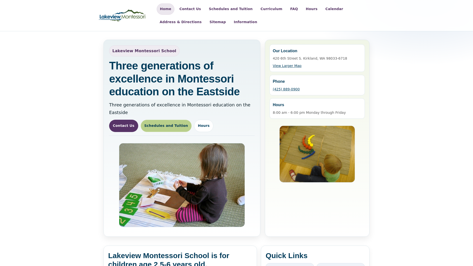 website screenshot of https://ss-lakeview-montessori-school.pages.dev/
