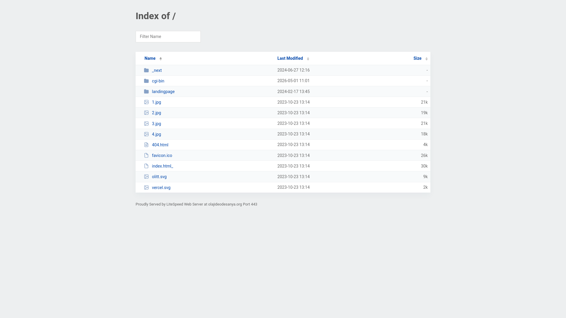 website screenshot of https://olajideodesanya.org/
