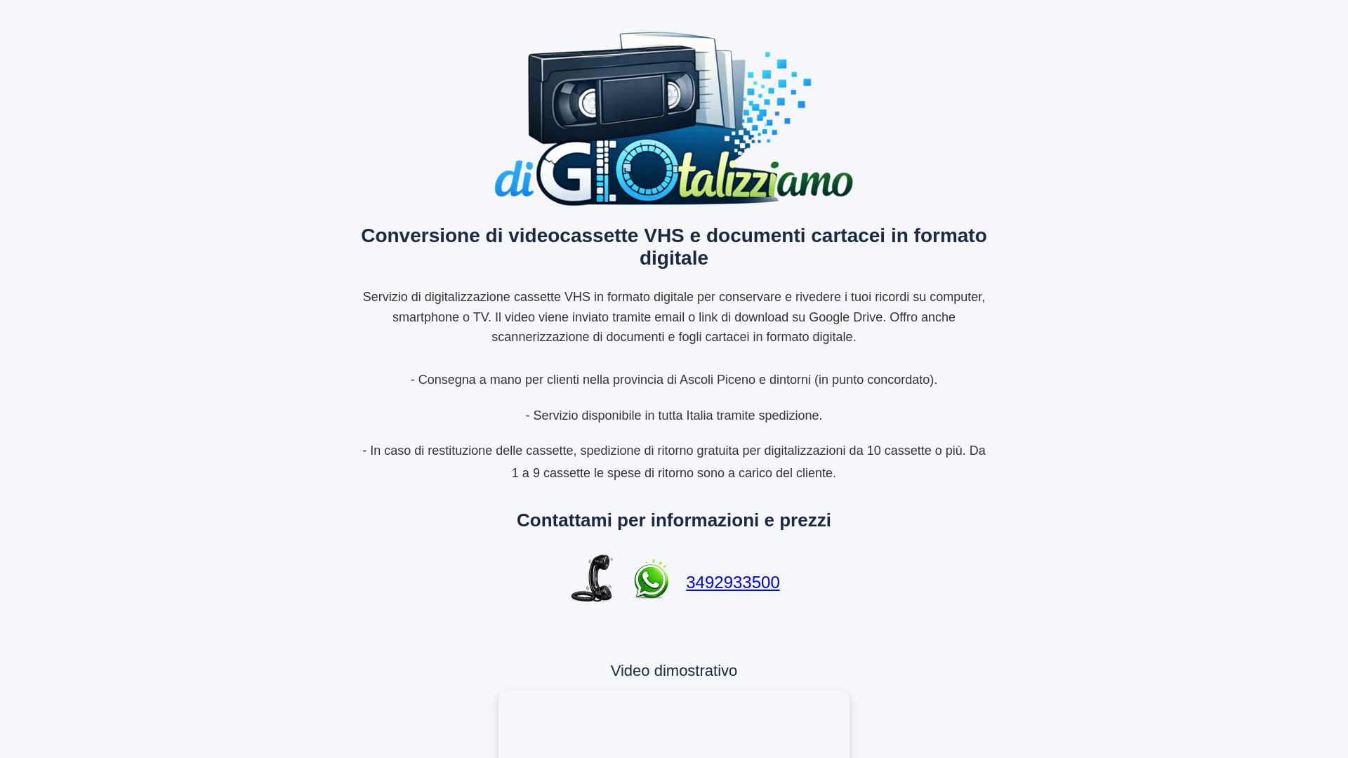 website screenshot of https://digiotalizziamo.it/