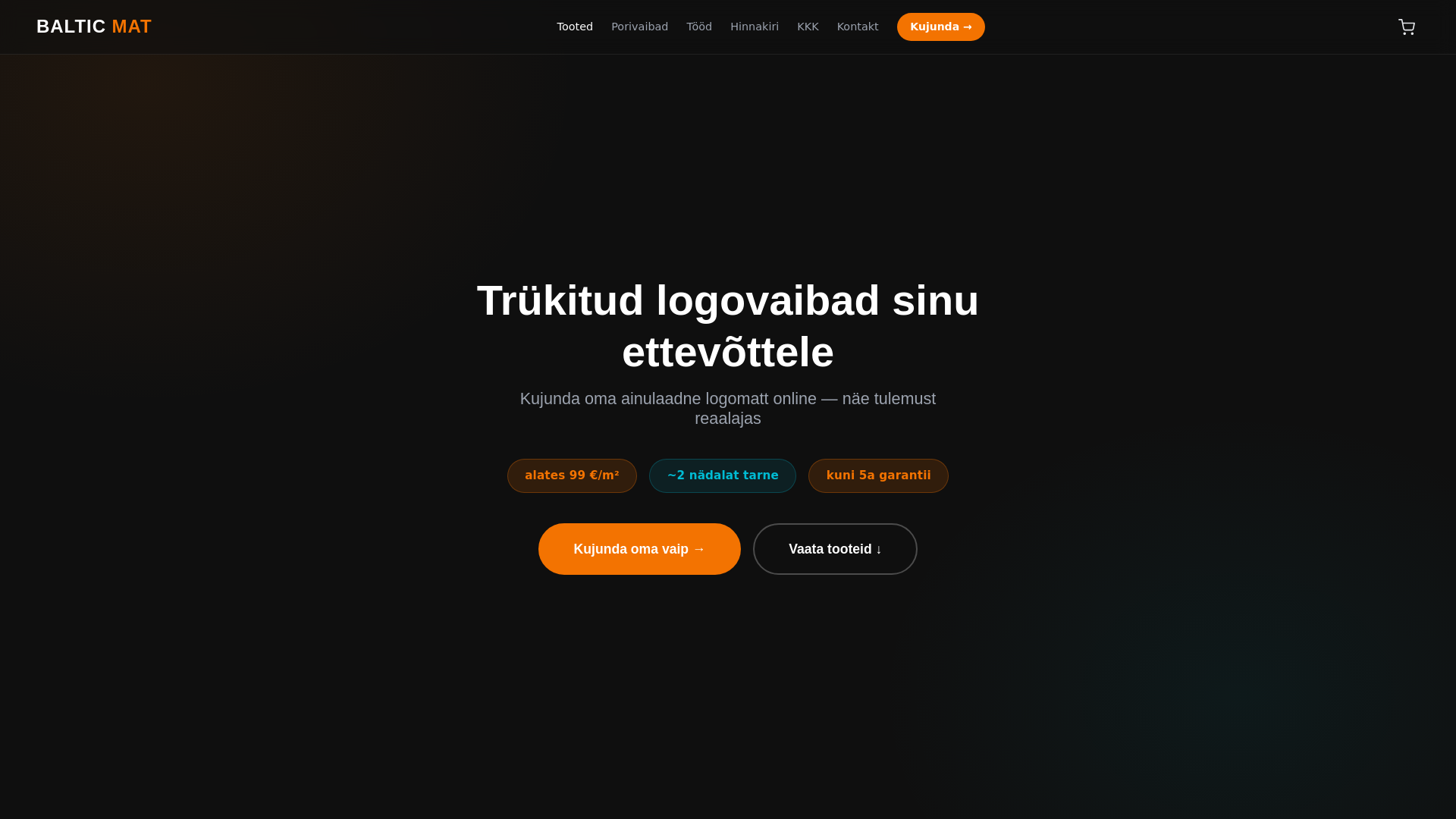 website screenshot of https://balticmat-configurator.pages.dev/