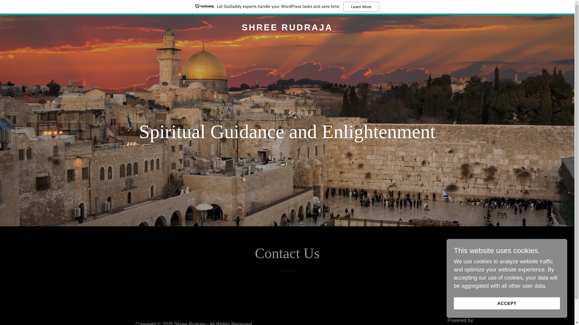 website screenshot of https://shreerudraja.com/