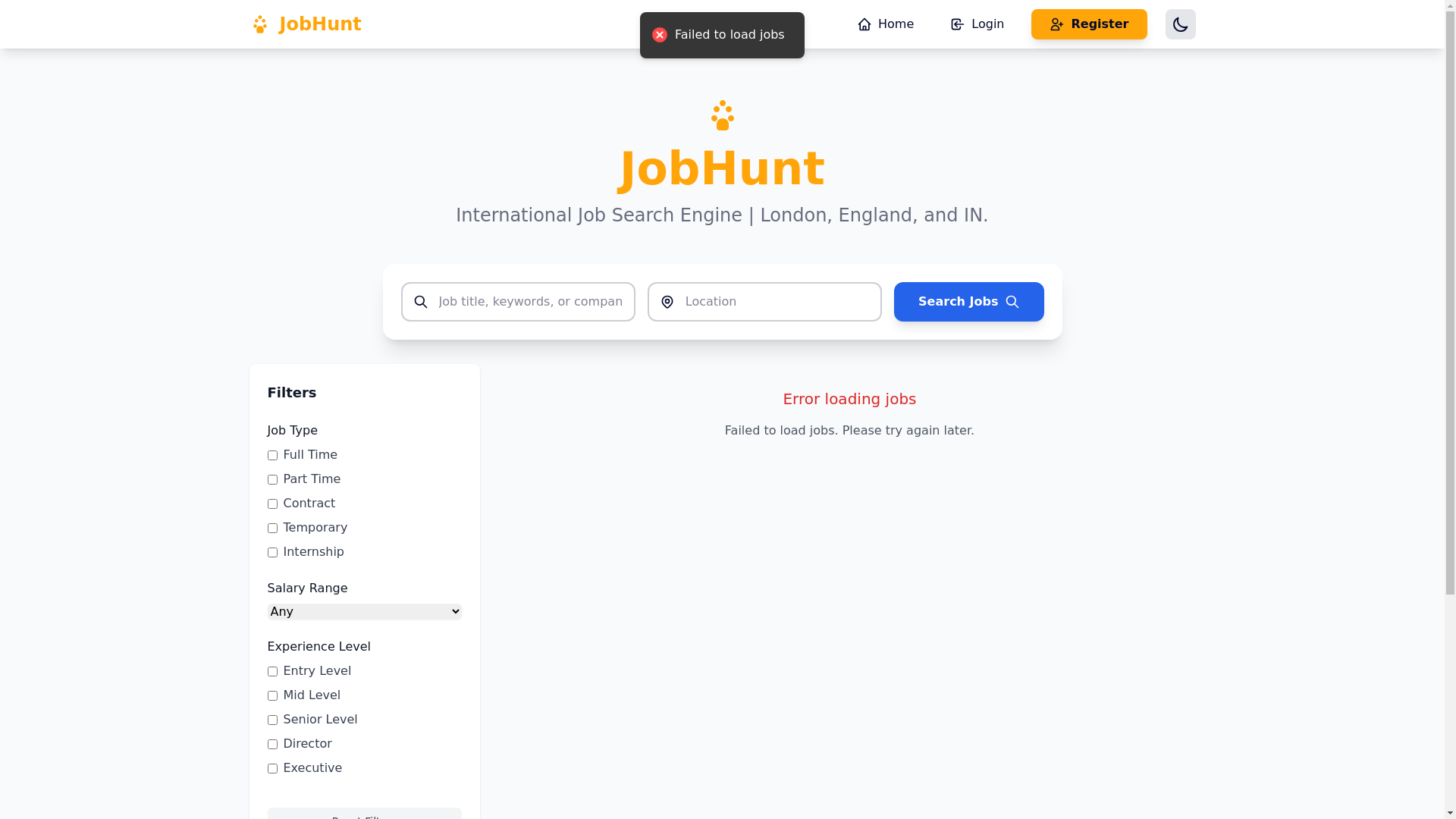 website screenshot of https://jobhunting.pages.dev/