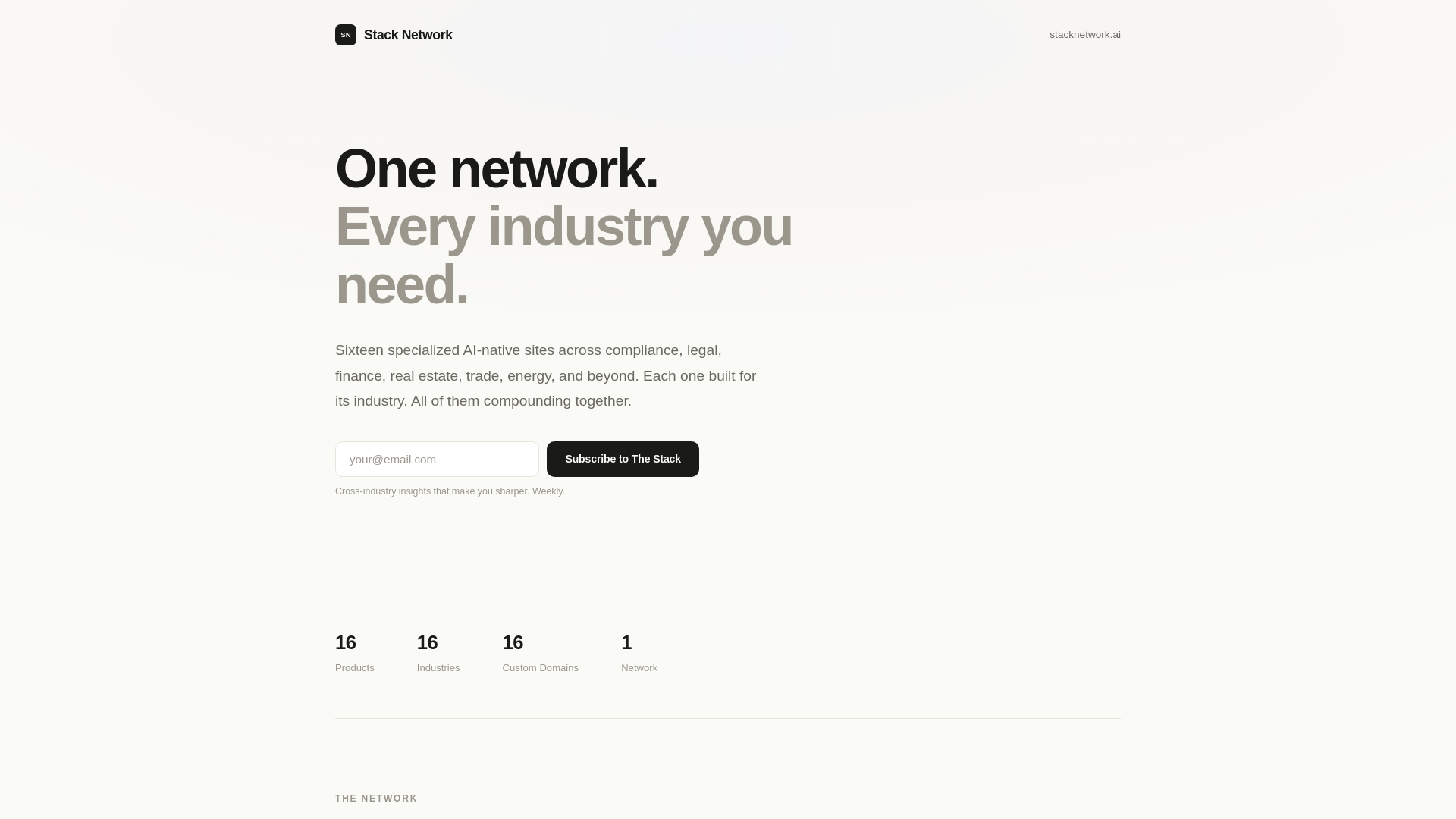 website screenshot of https://stacknetwork.ai/