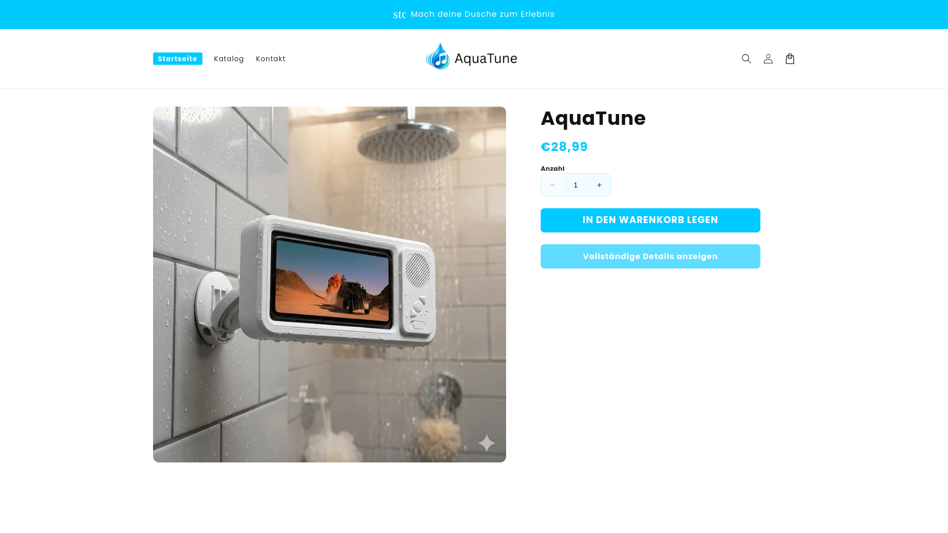 website screenshot of https://aqua-tune.store/