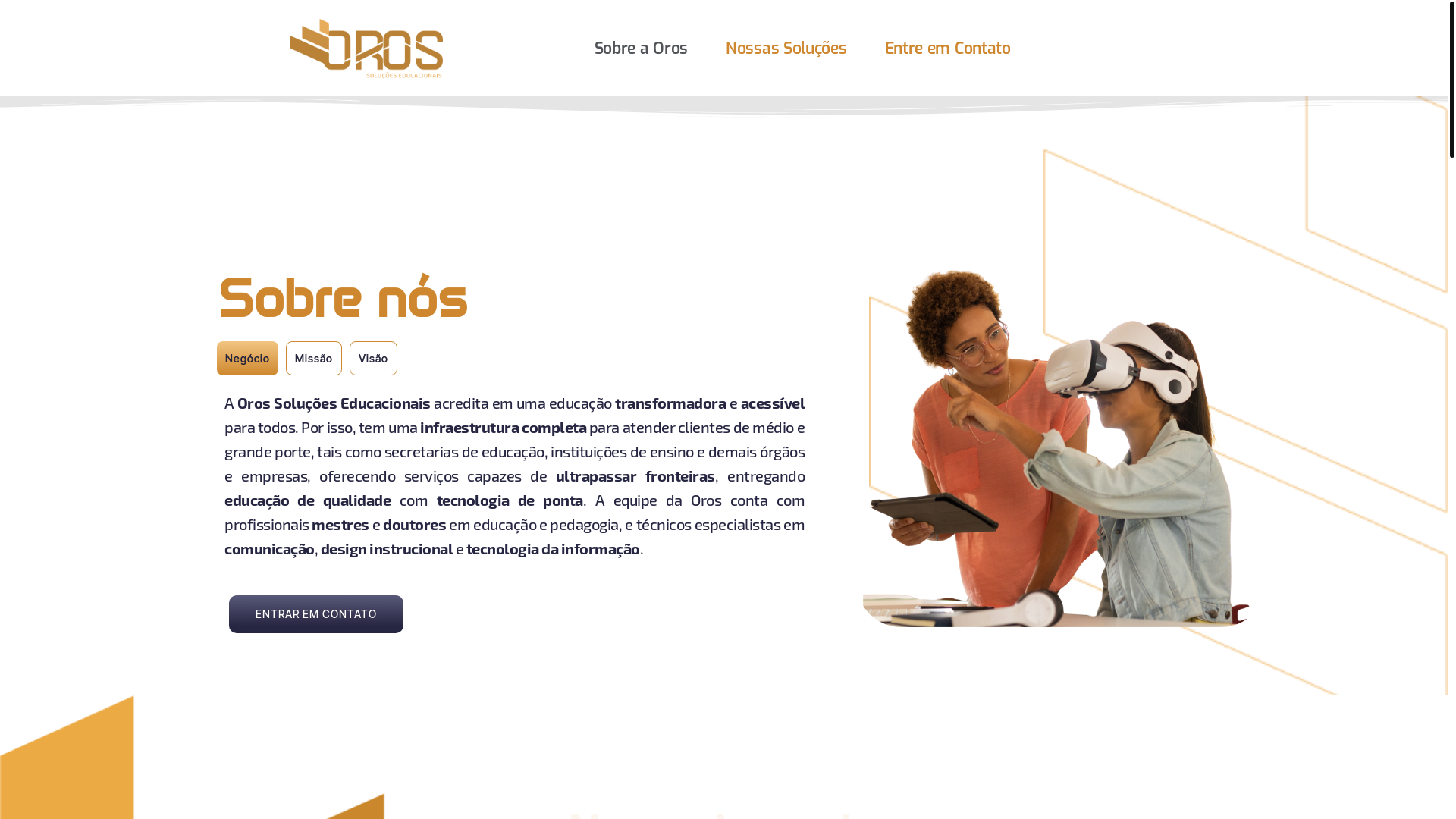 website screenshot of https://www.oroseducacao.com.br/