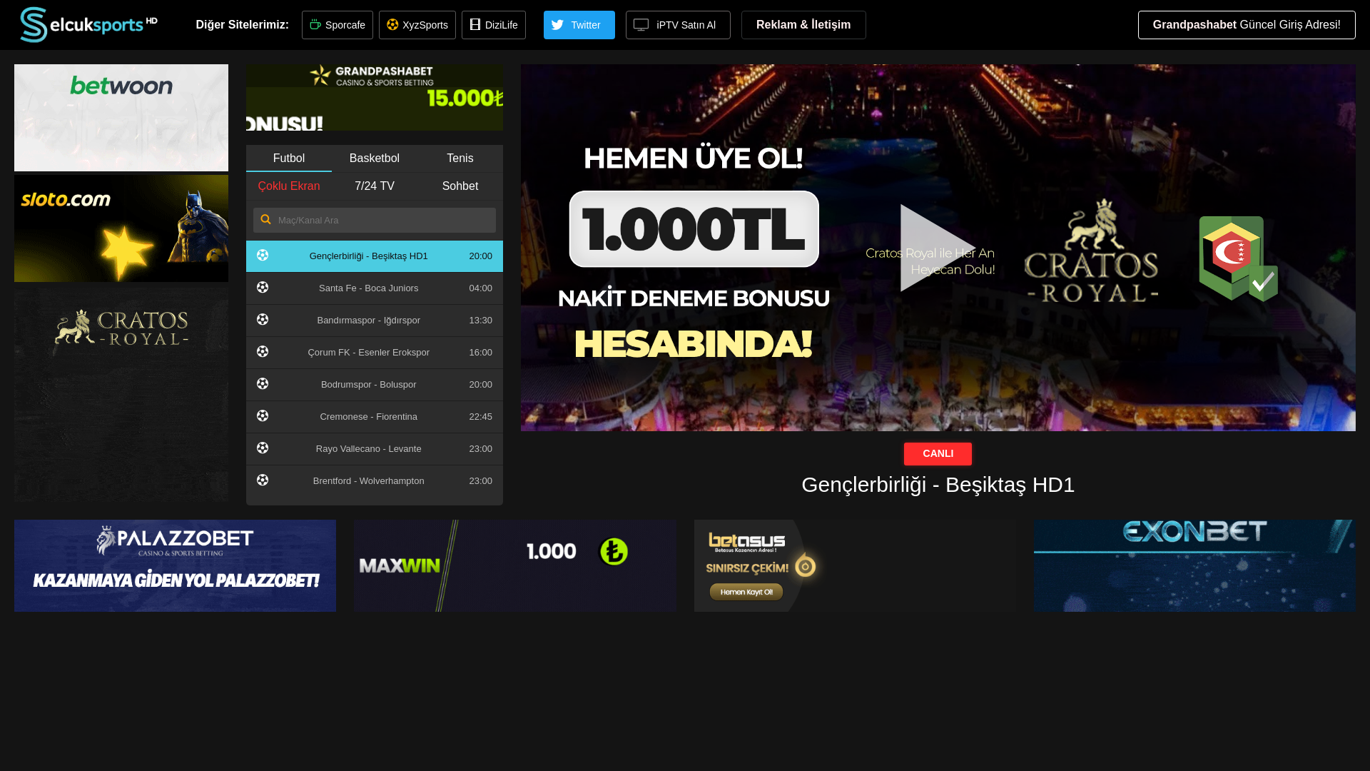 website screenshot of https://selcuksportshd6010879a6f.xyz/