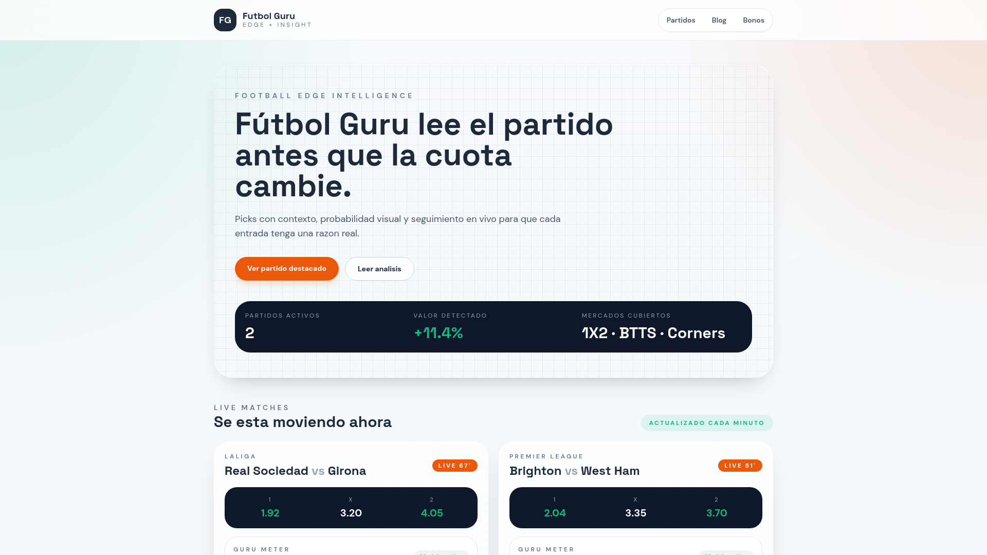 website screenshot of https://futbol-guru.pages.dev/