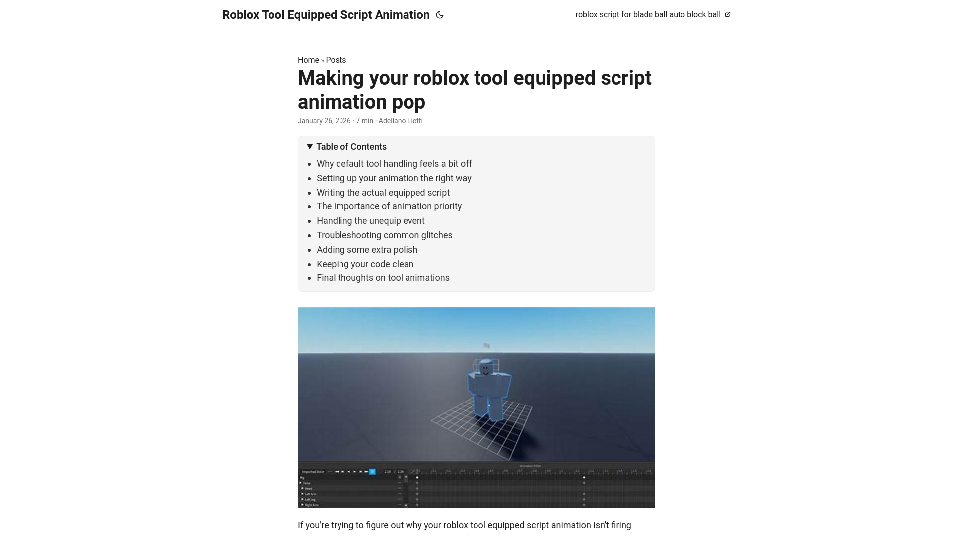 website screenshot of https://roblox-tool-equipped-script-animation.pages.dev/