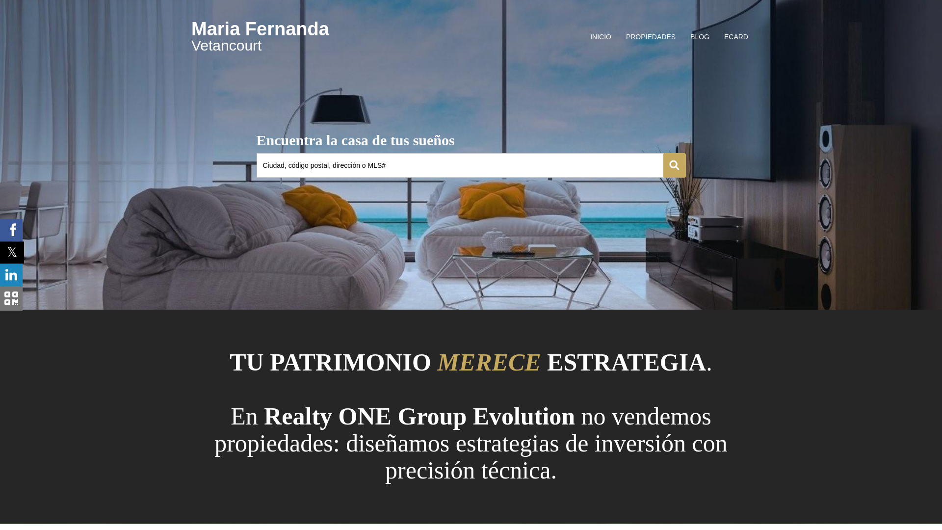 website screenshot of https://mafervetancourtrealtor.com/