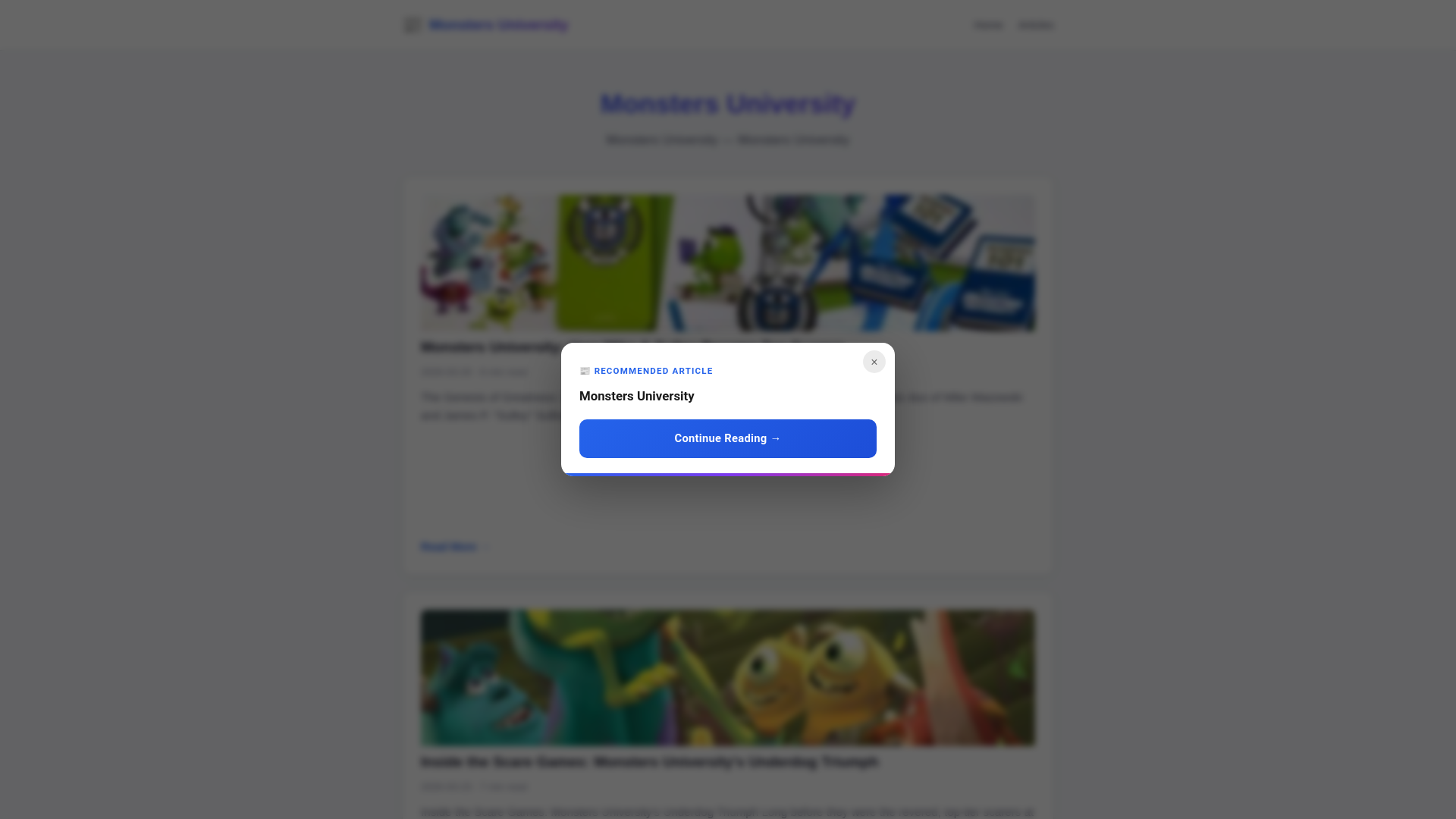 website screenshot of https://monsters-university.pages.dev/