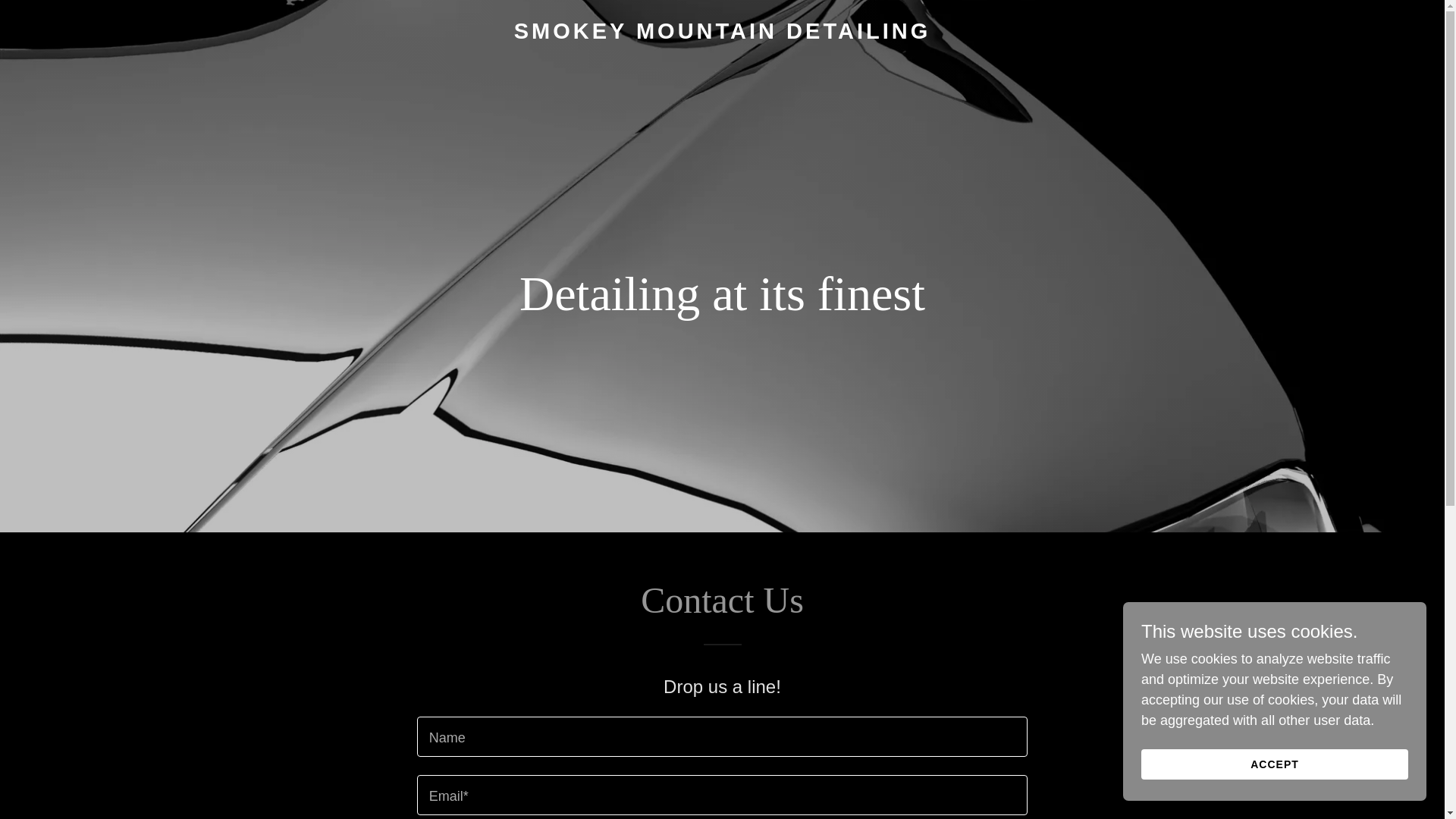 website screenshot of https://smokeymountaindetailing.com/