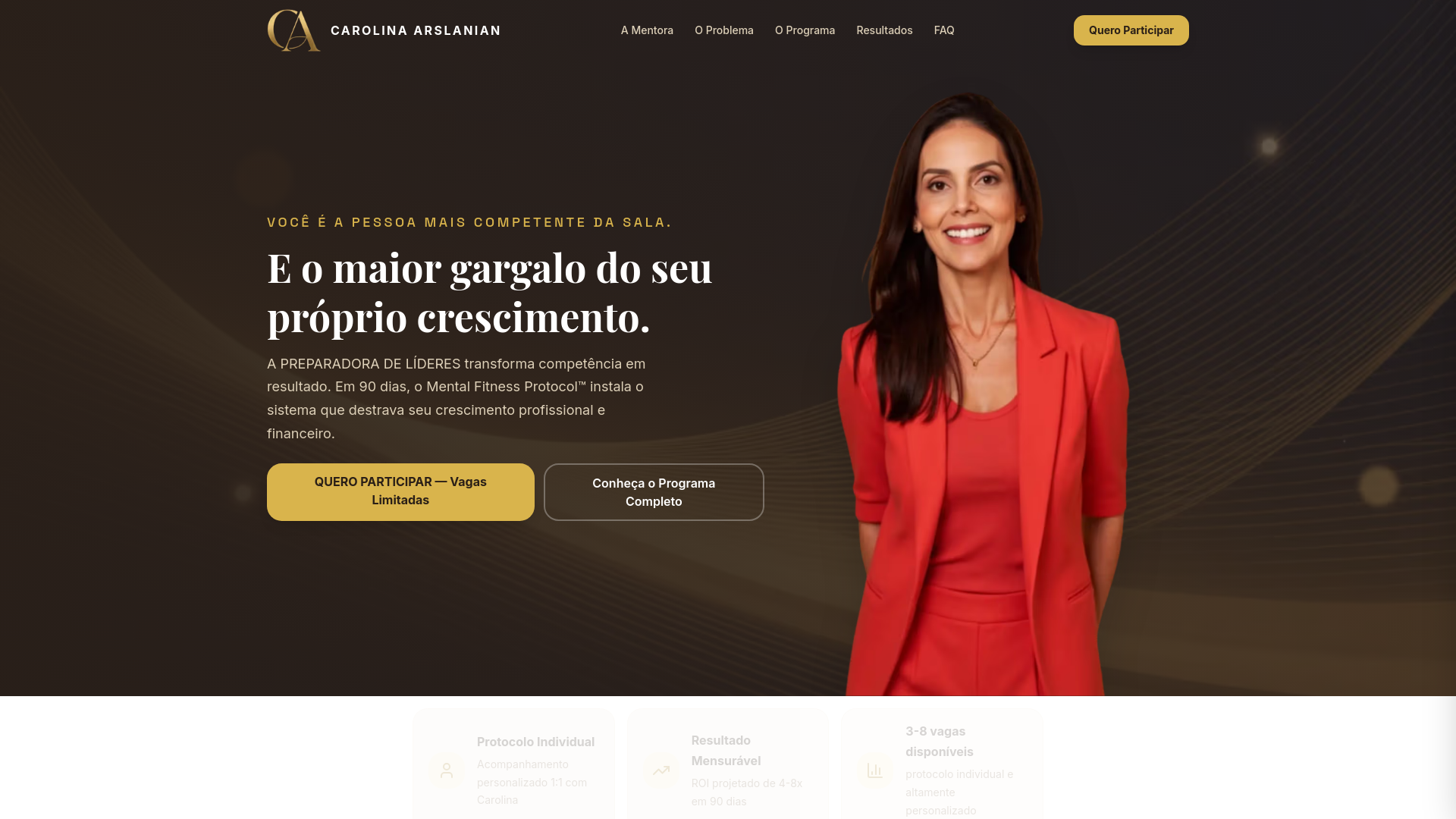 website screenshot of https://carolinaarslanian.com/