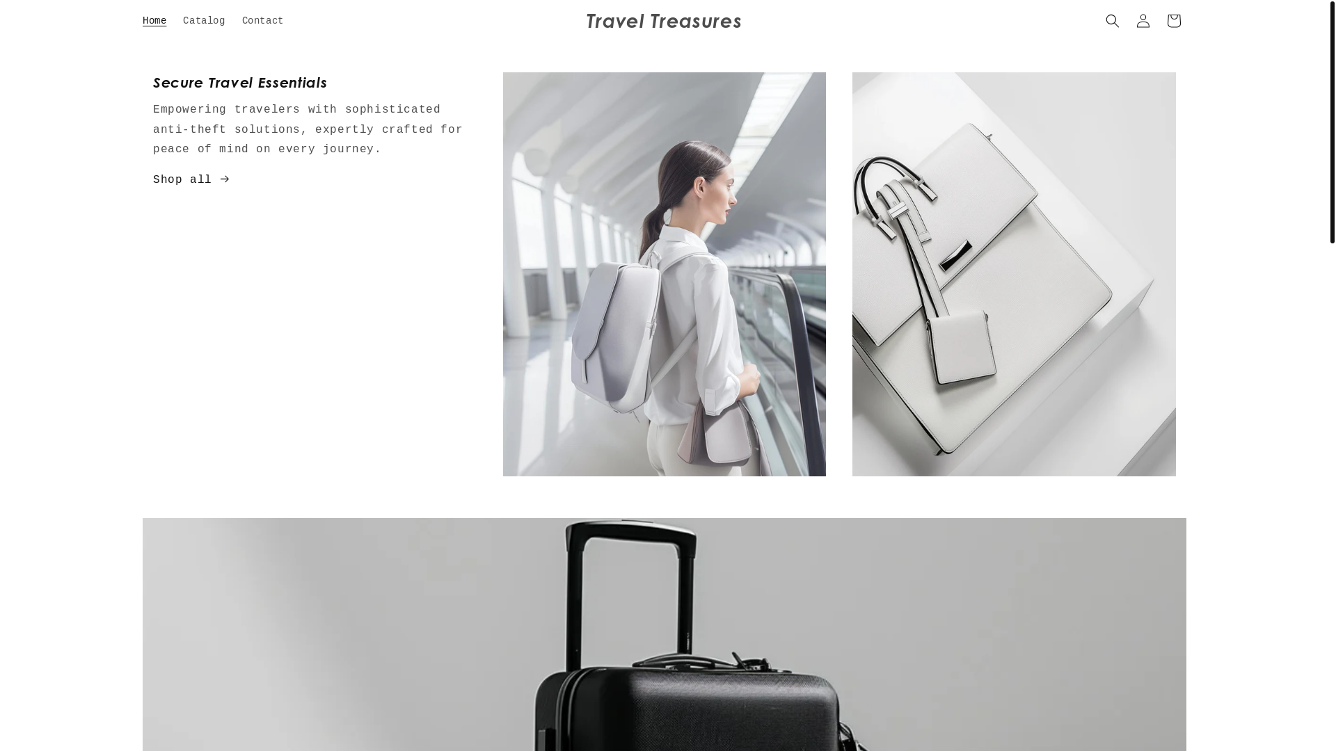 website screenshot of https://traveltreasureslive.store/